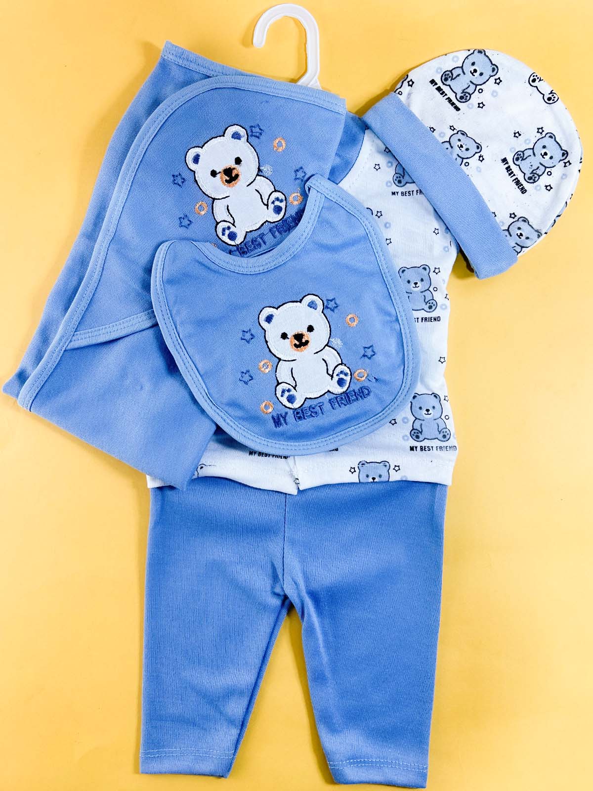 0Mth - 3Mth Blue 5Pcs Gift Set For Newborn HG NBGS308