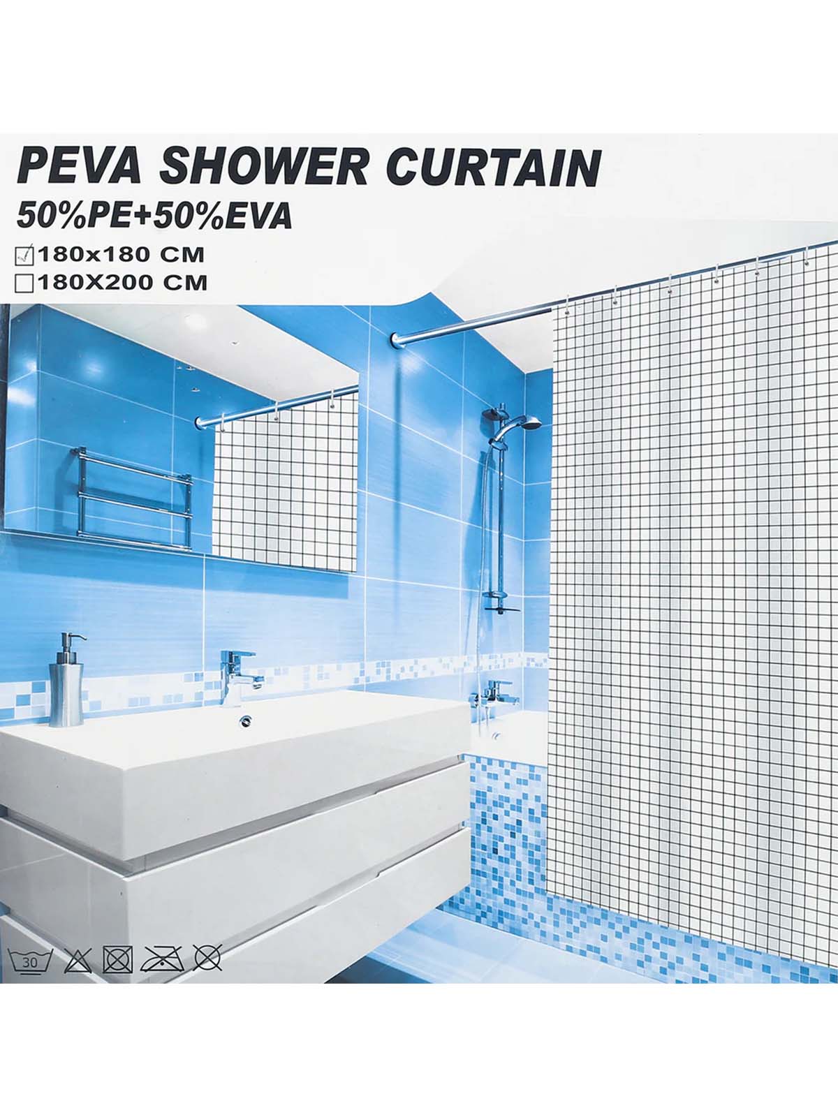 Peva Shower Curtain 180x200 CM BT25