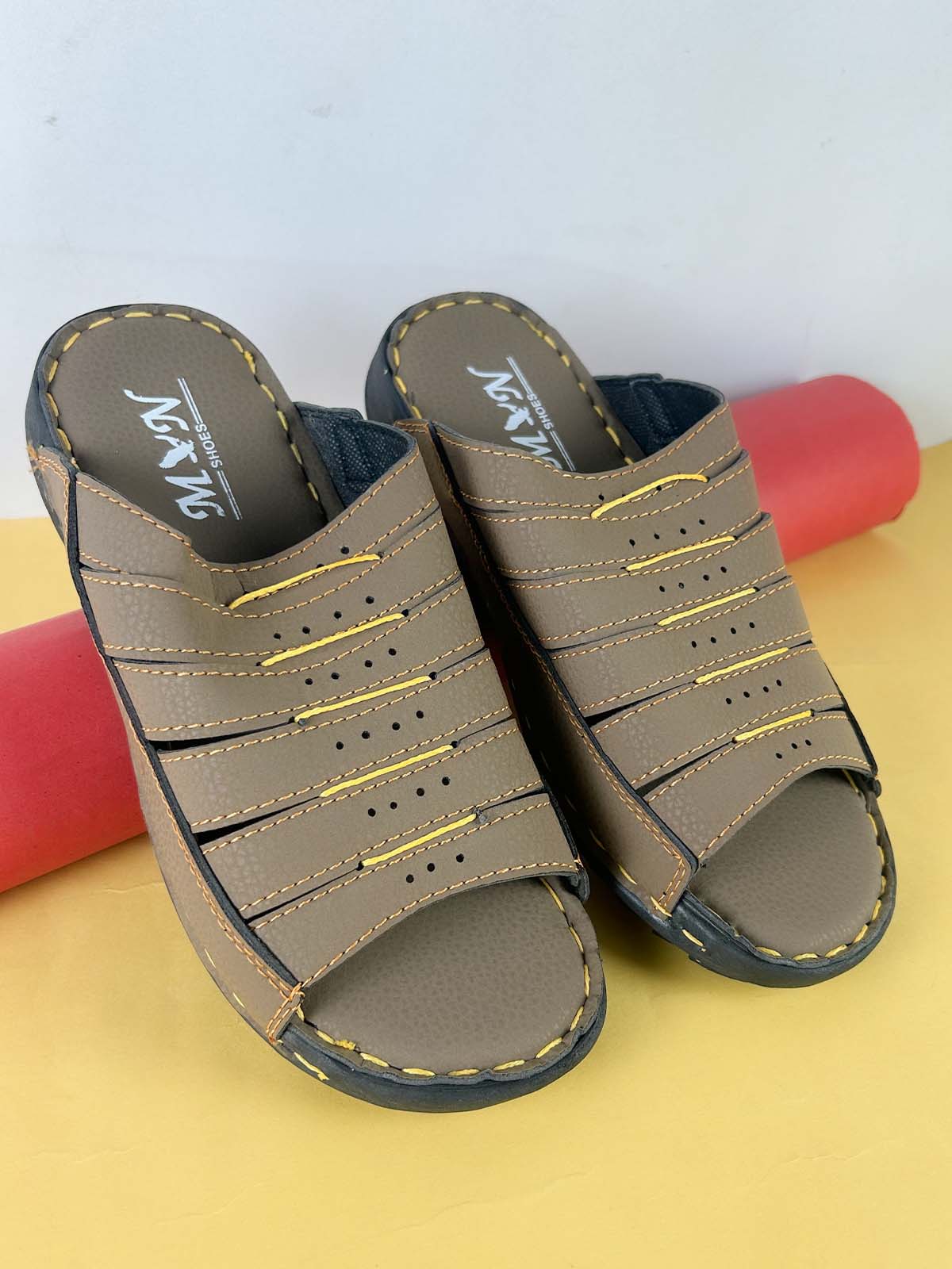 Brown Casual Slippers for Men MC171