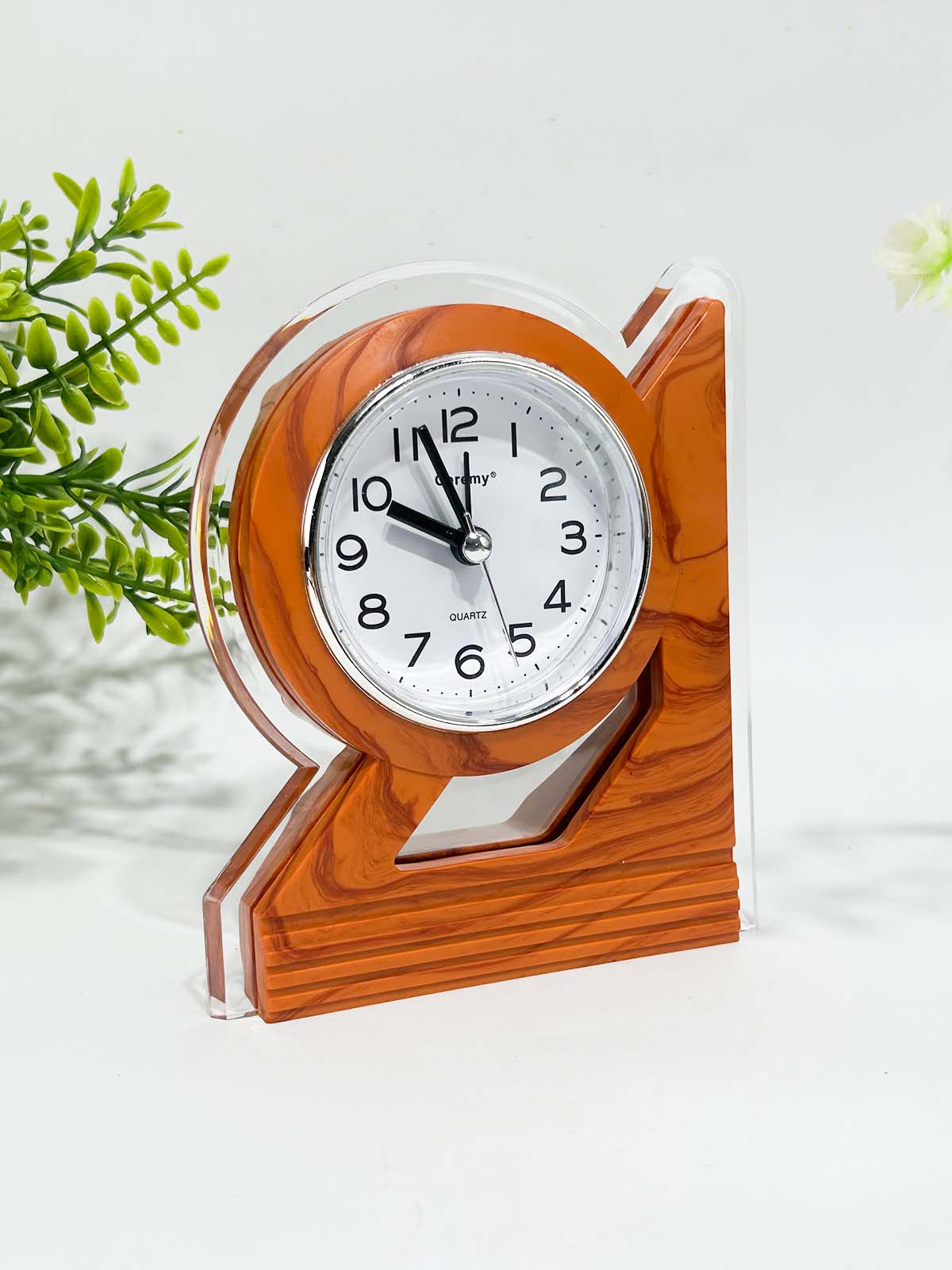 Wood Brown Table Clock With Alarm WTB45