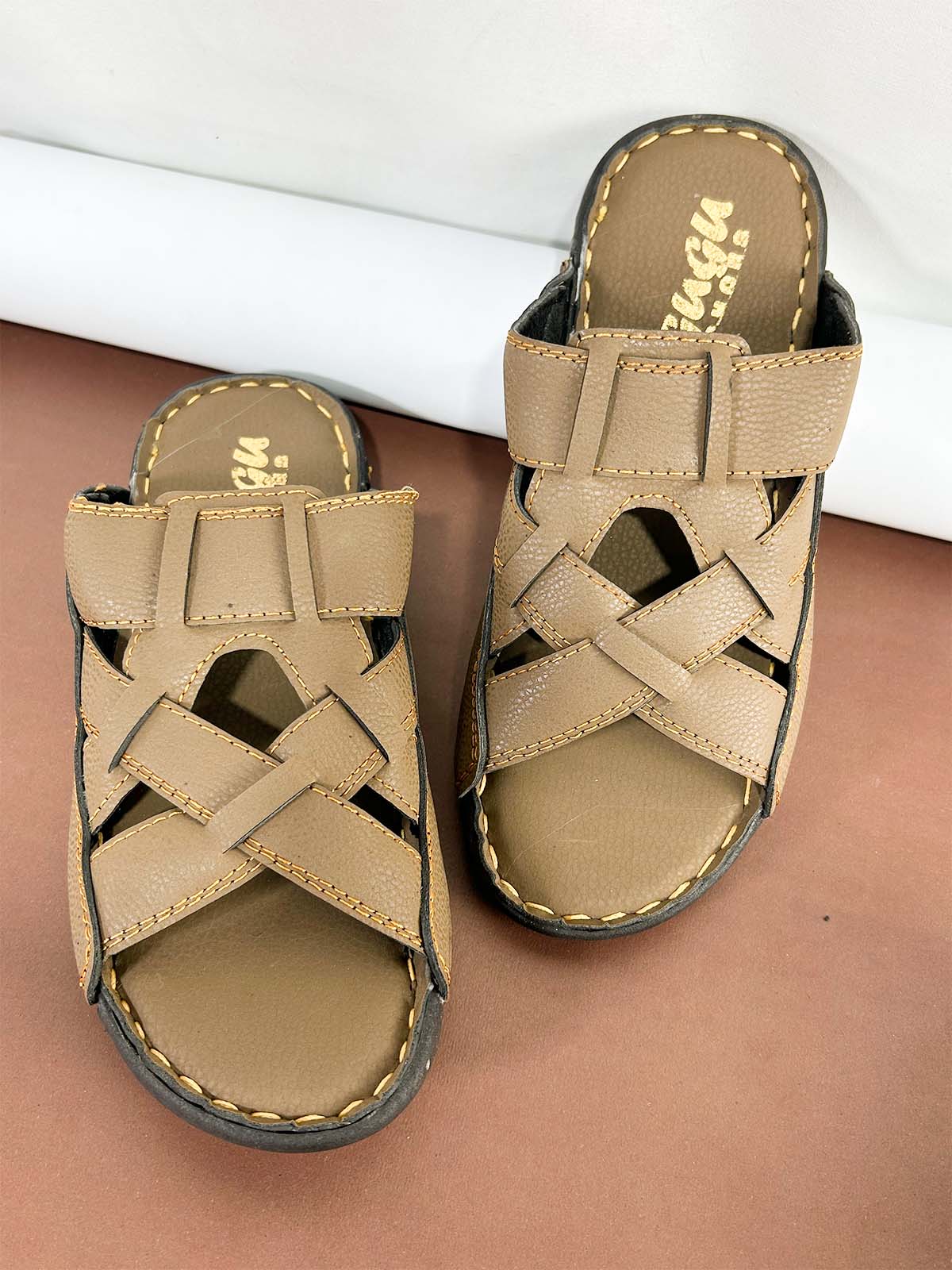 Brown Casual Slippers for Men MC115