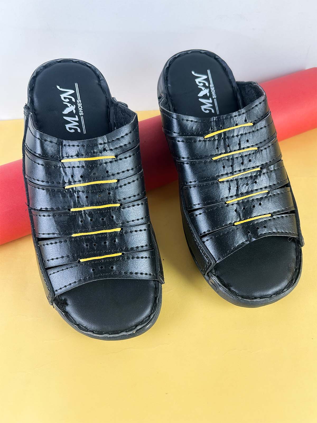Black Casual Slippers for Men MC170