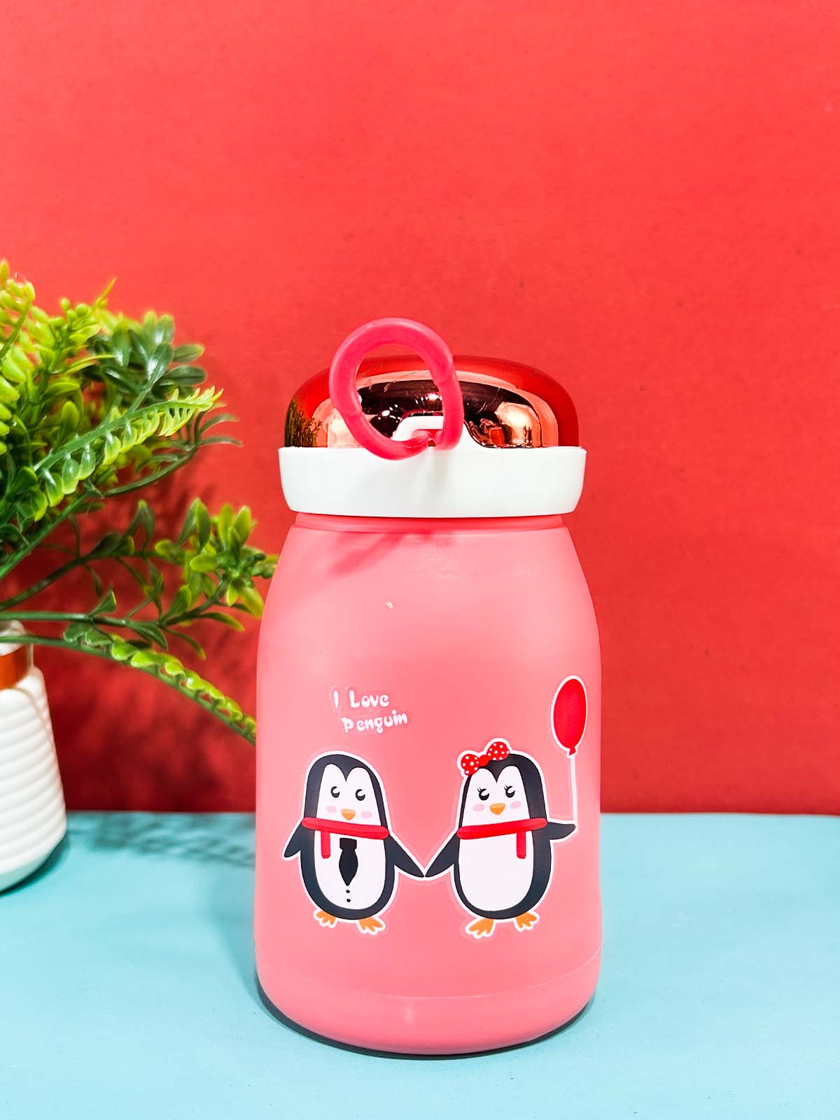 Pink Vacuum Flask / Insulated Water Cup - 400ML / Thermos Temperature Double Walled