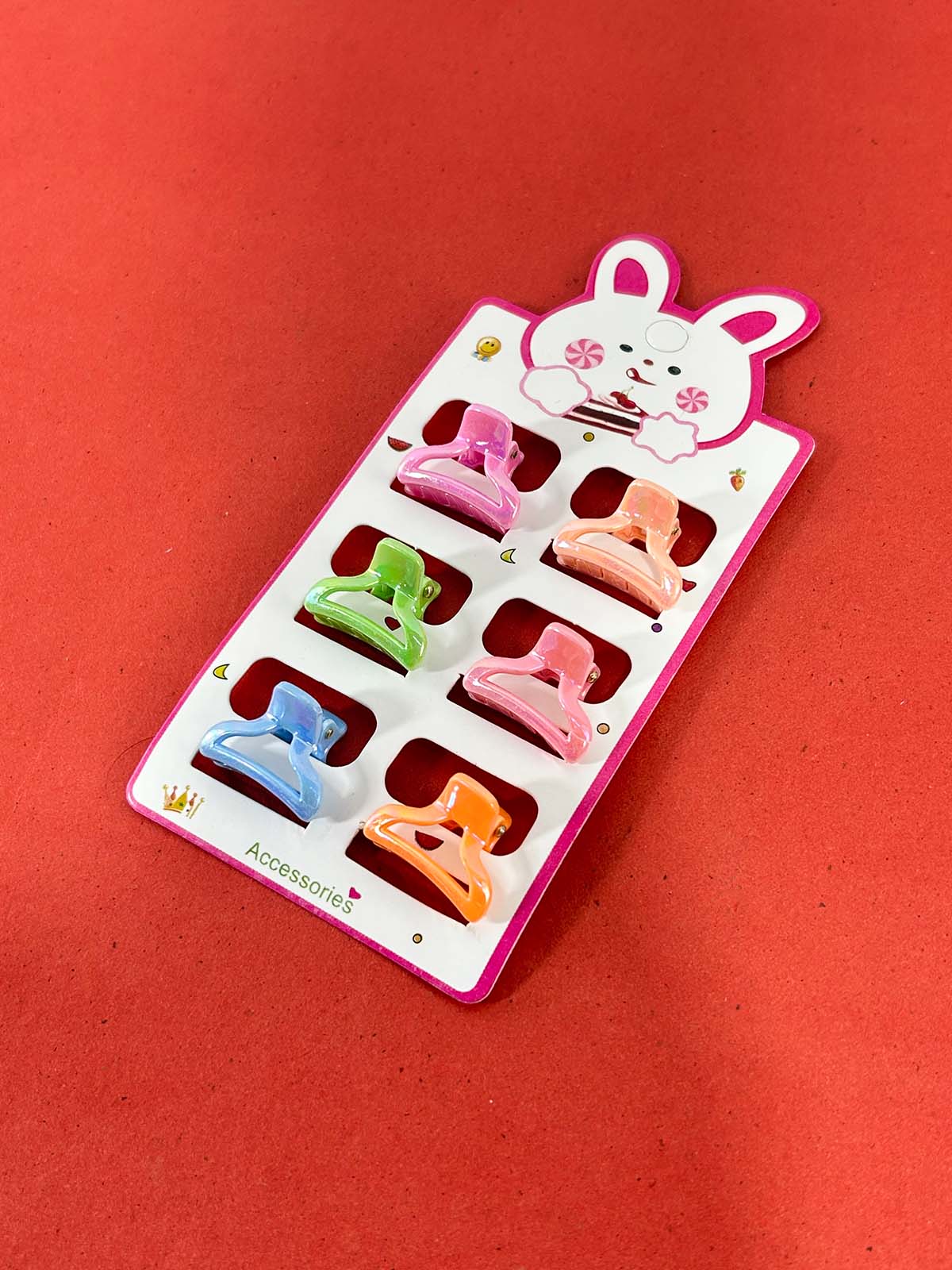 Pack Of 6 Multicolor Hair Clips For Girls GHC83