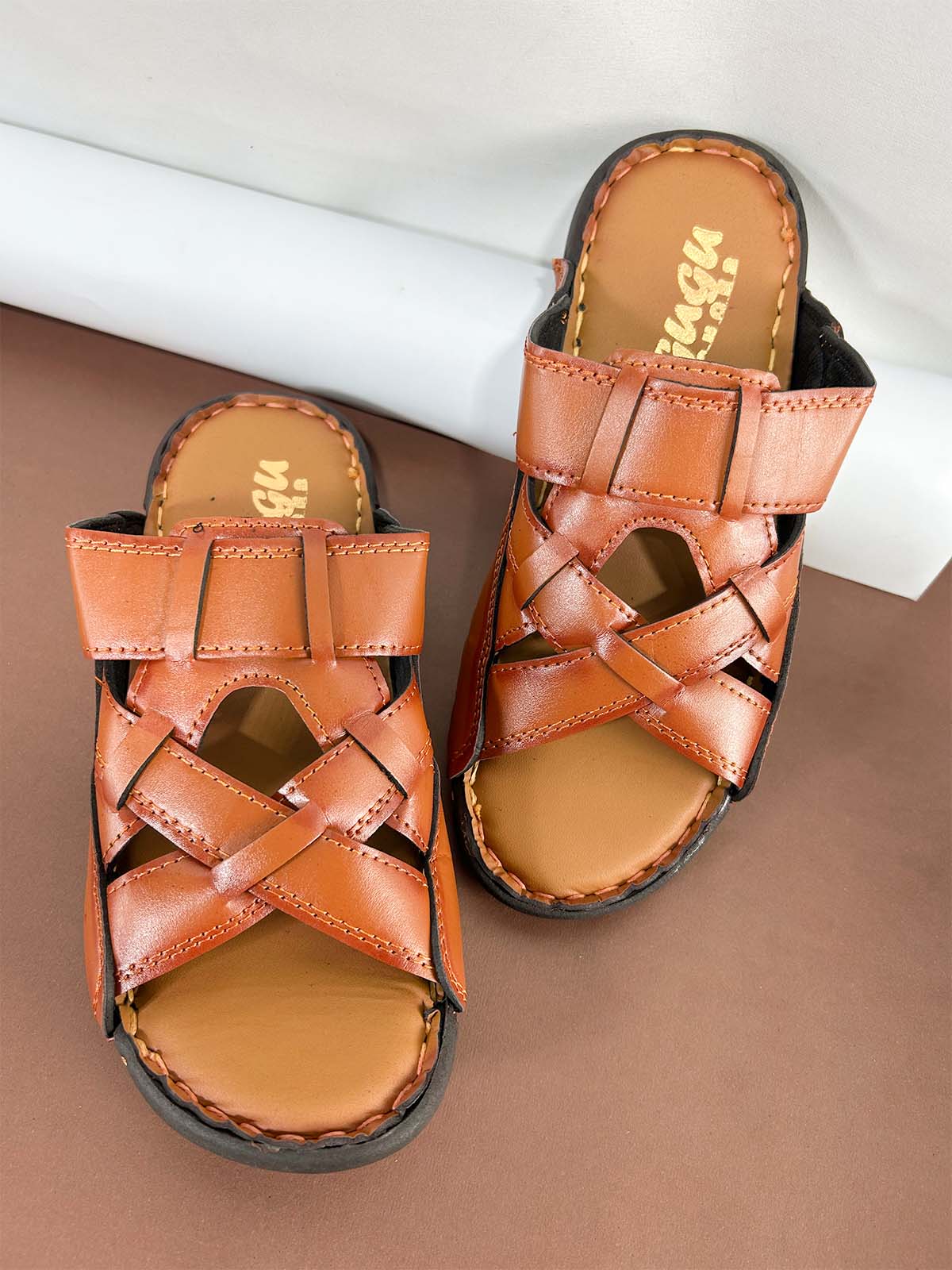 Rust Casual Slippers for Men MC117