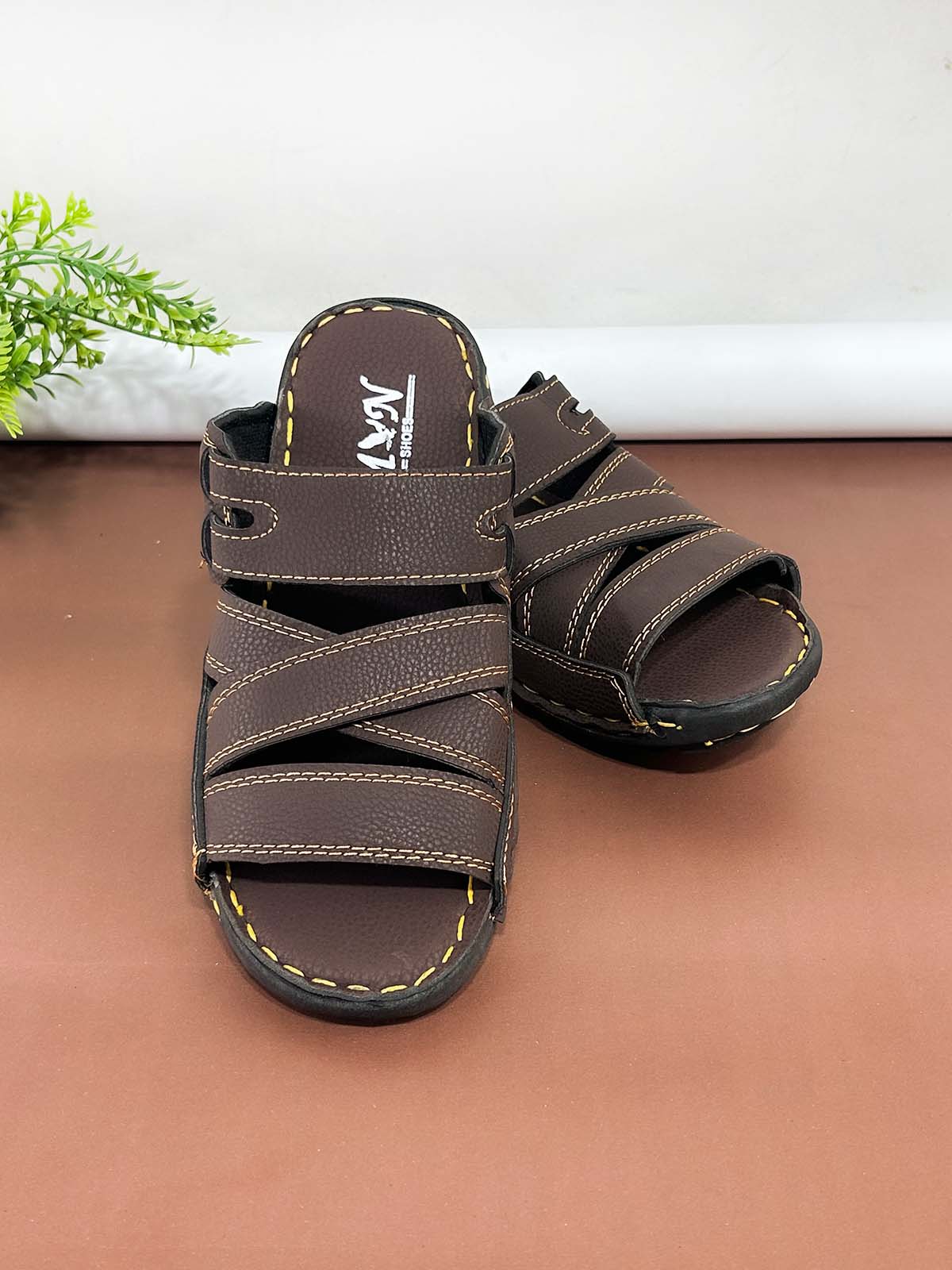 Brown Casual Slippers for Men MC154