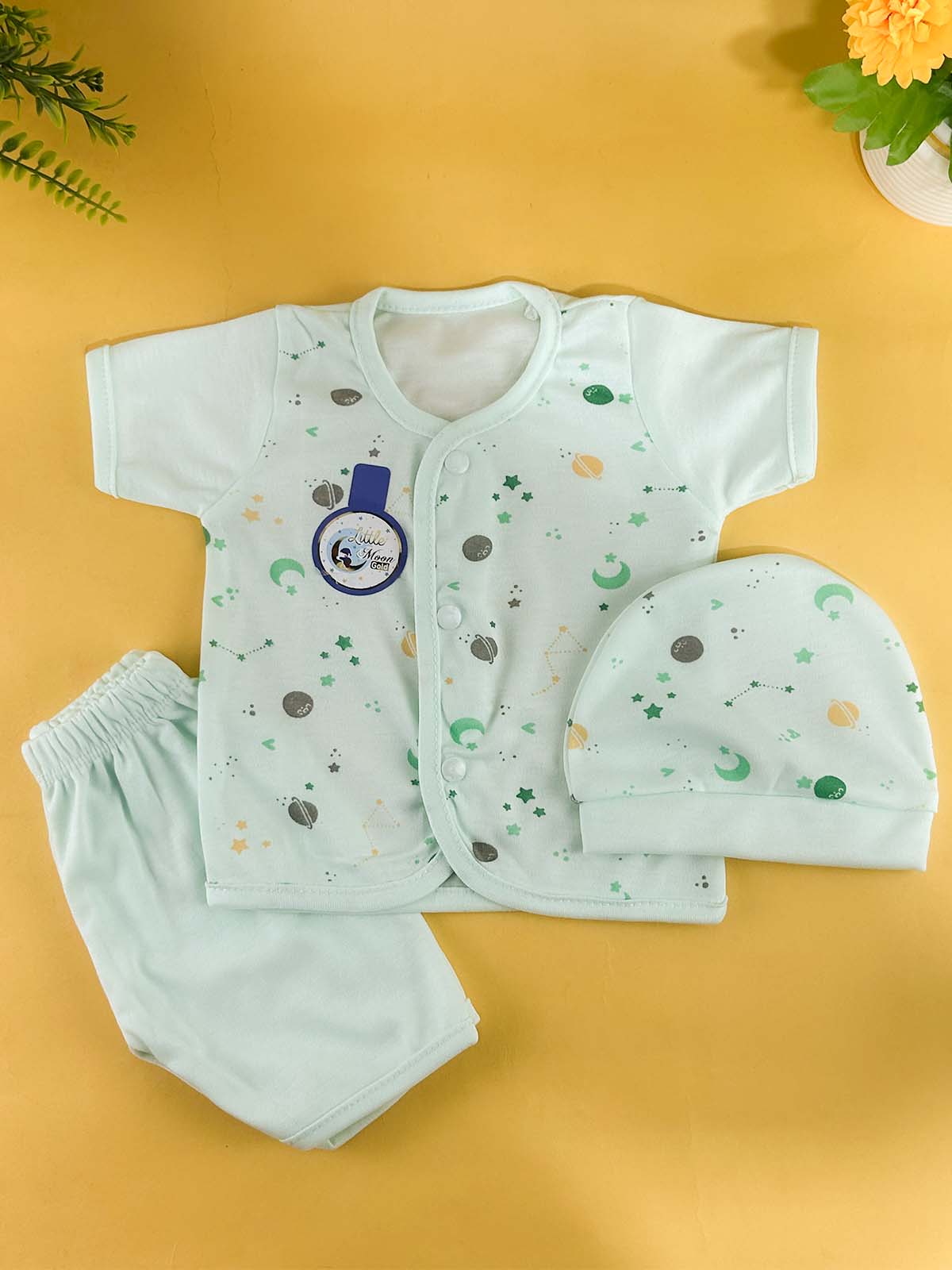 0Mth - 3Mth Pack of 3 Multicolor Suit For Newborns 02