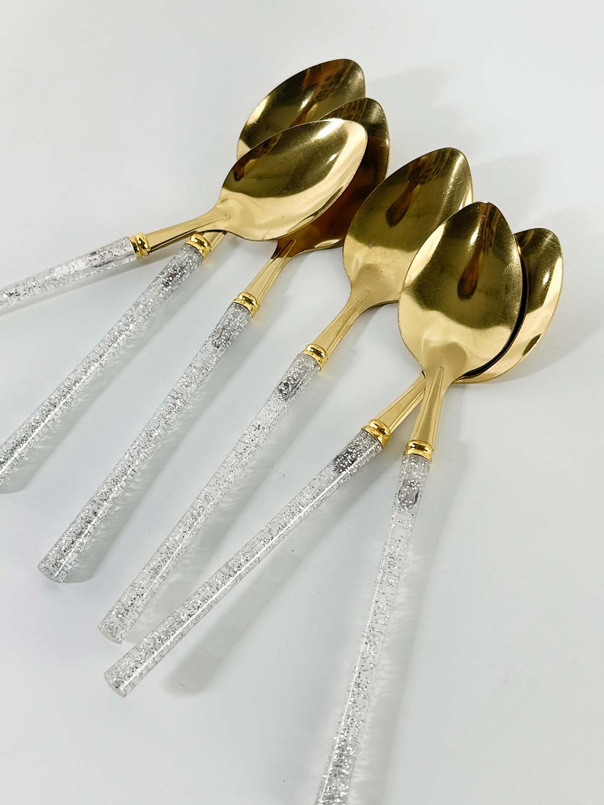 Pack of 6 Golden Table Spoons D112