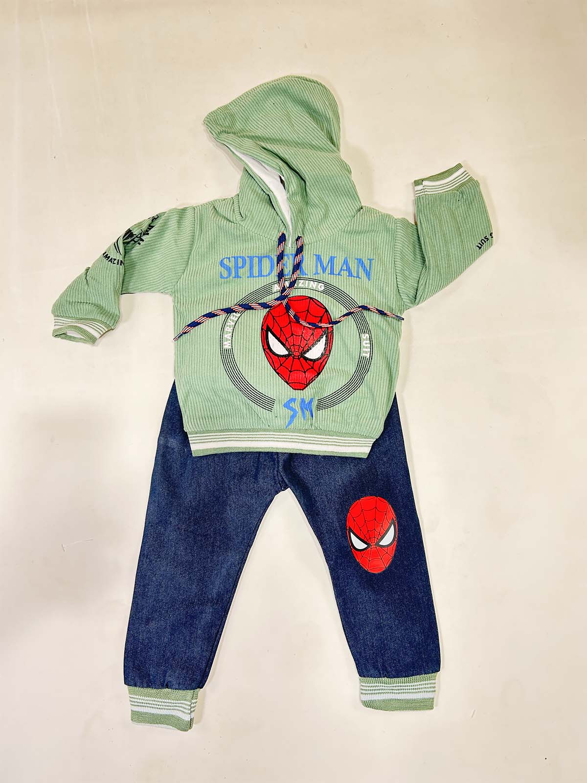 1Yr - 4Yrs Fleece SM Green Suit For Kids RZ BS533
