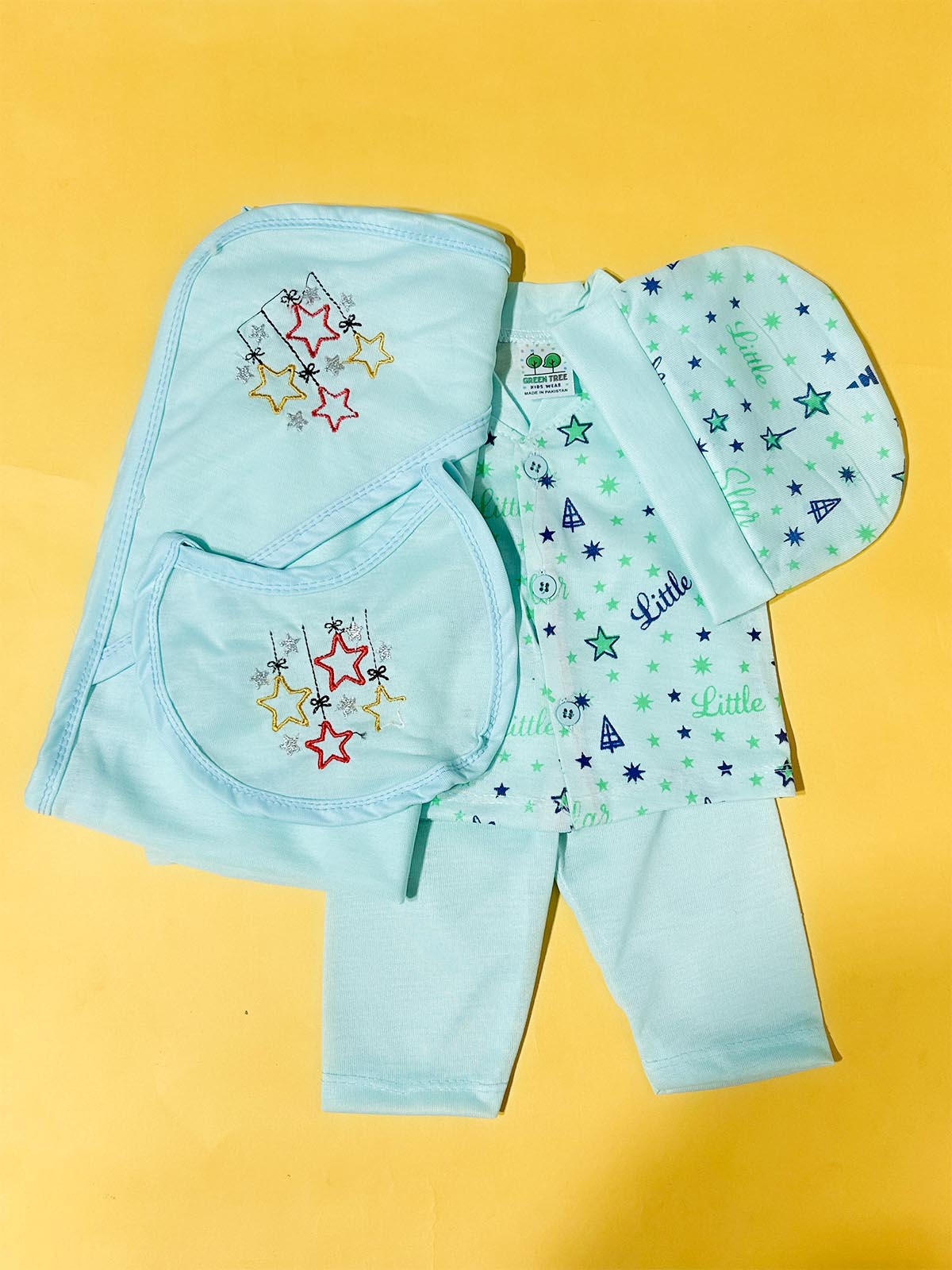 0Mth - 3Mth Blue 5Pcs Gift Set For Newborn HG NBGS326