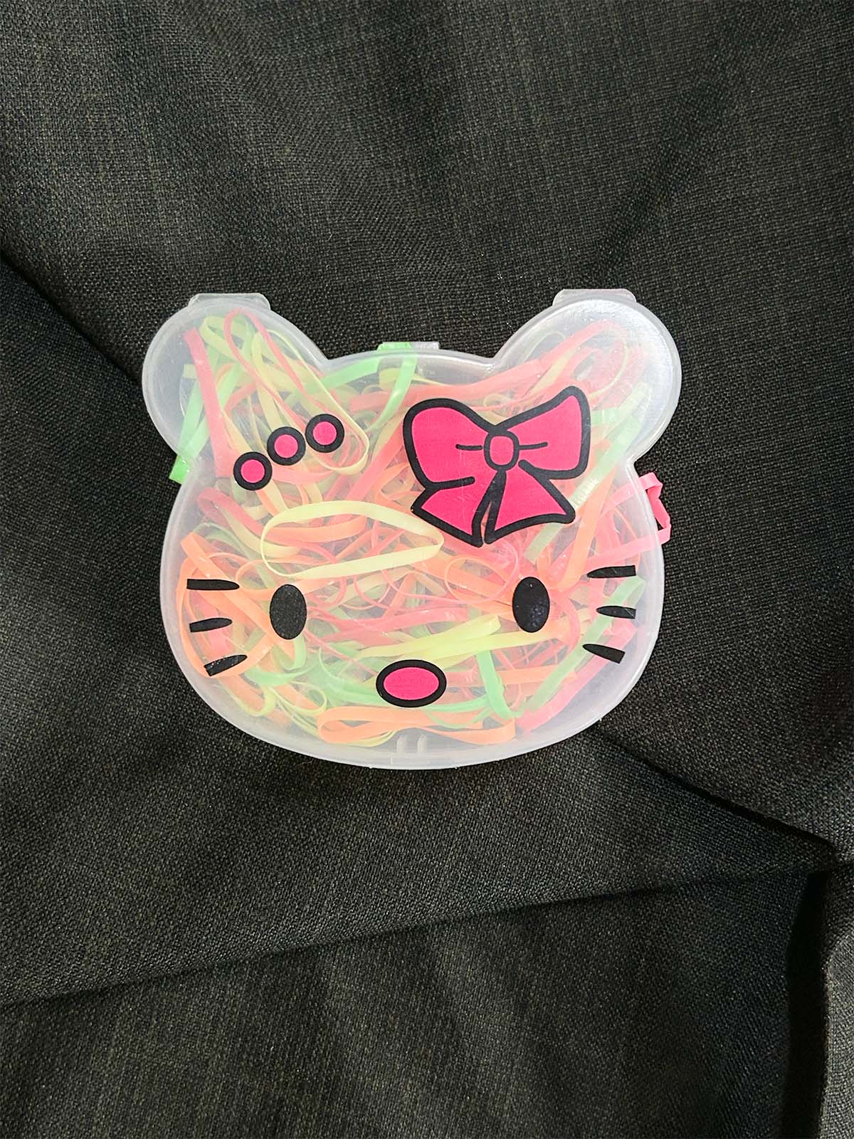 Colorful Hair Rubber Bands Set With Organizer Box GHB39