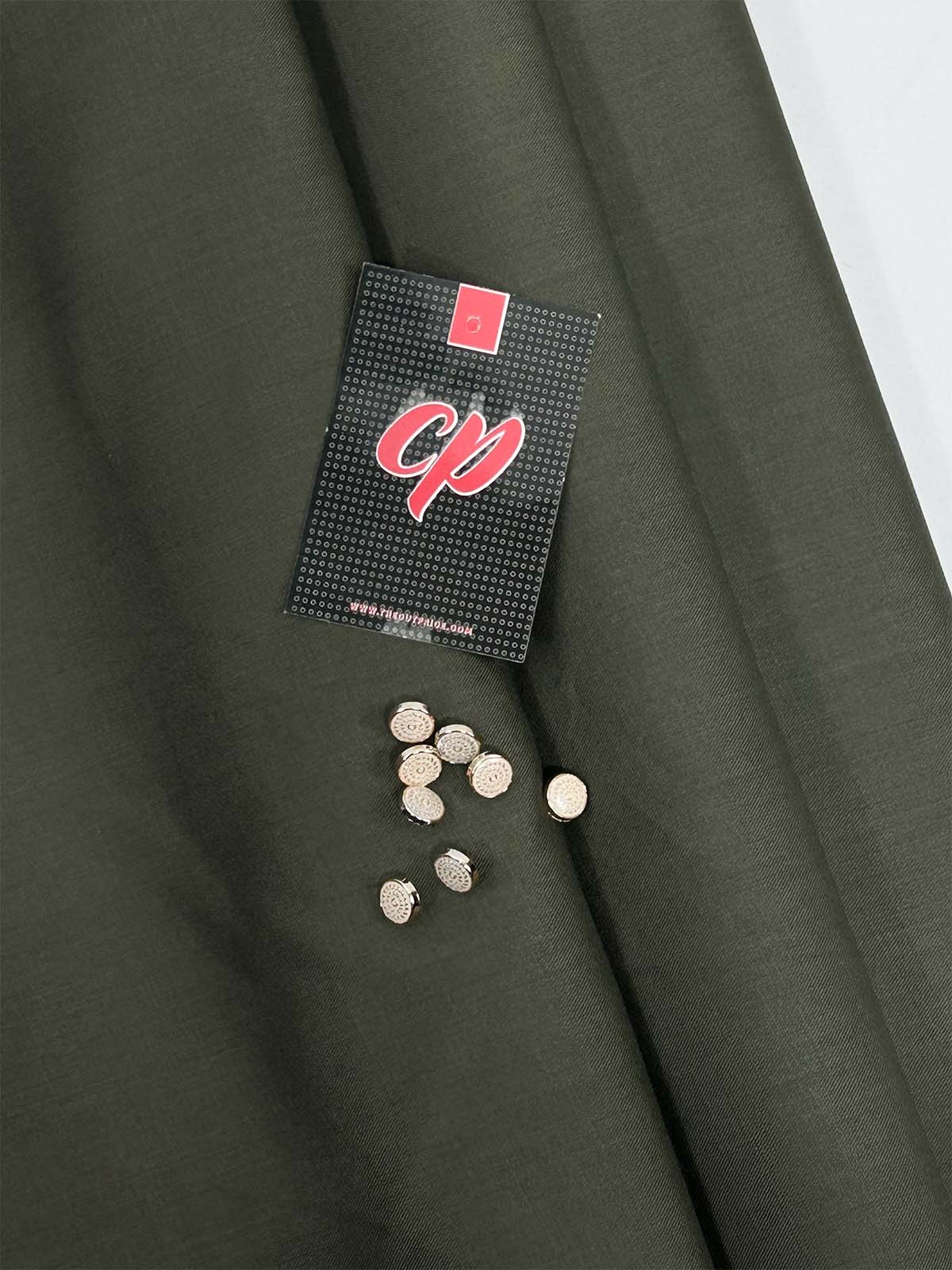 Dark Olive Unstitched Kameez Shalwar For Men MUF112