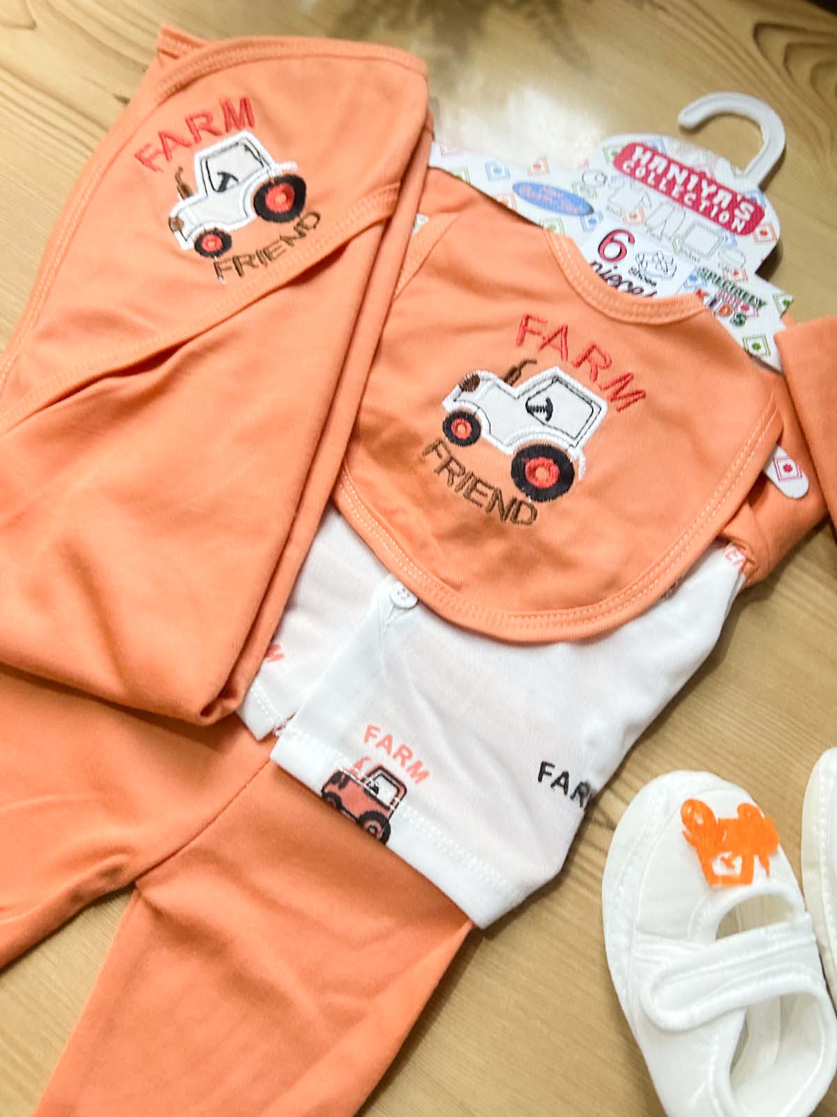0Mth - 3Mth Orange 6Pcs Gift Set For Newborn HG NBGS364