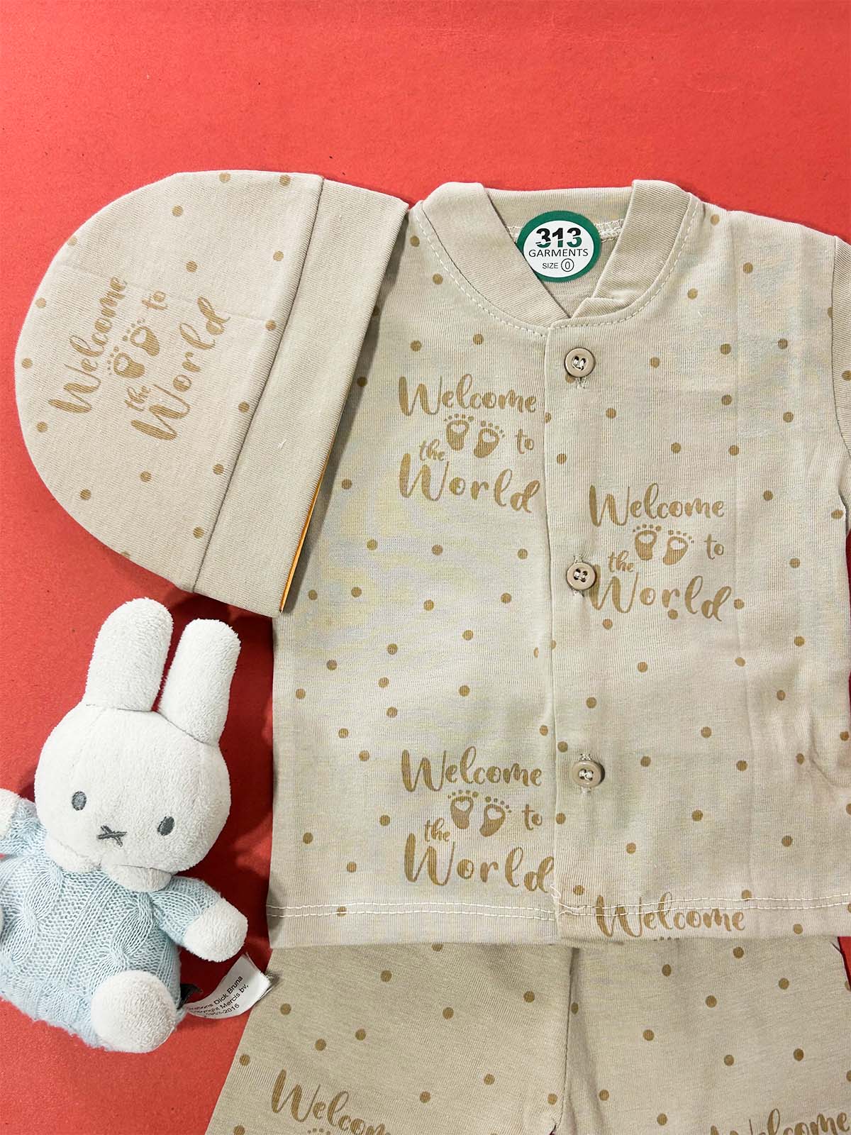 0Mth - 3Mth Brown 3Pcs Suit For Newborns NBS693