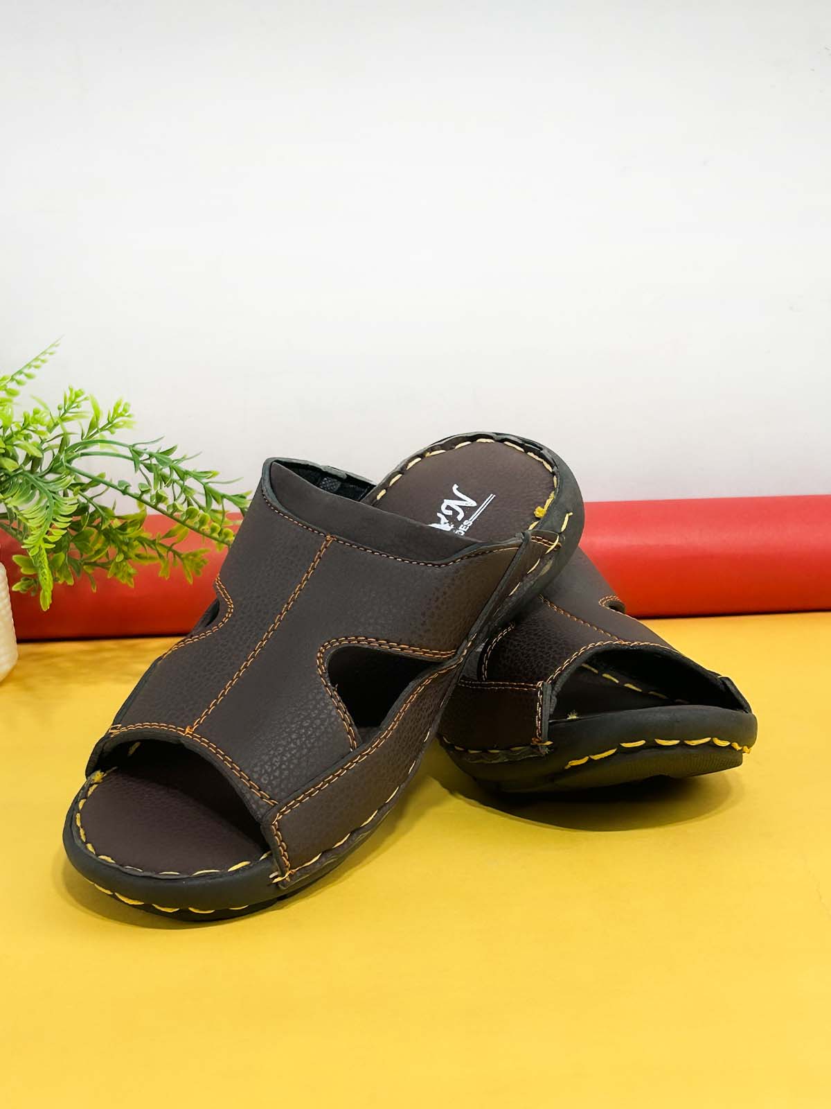 Brown Casual Slippers for Men MC153