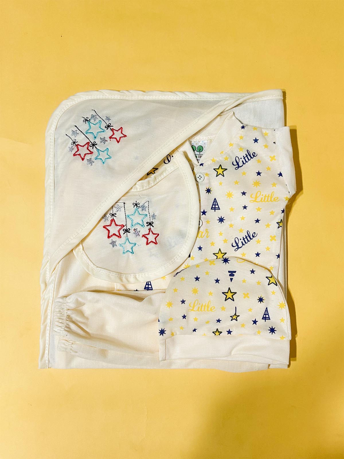 0Mth - 3Mth Yellow 5Pcs Gift Set For Newborn HG NBGS328