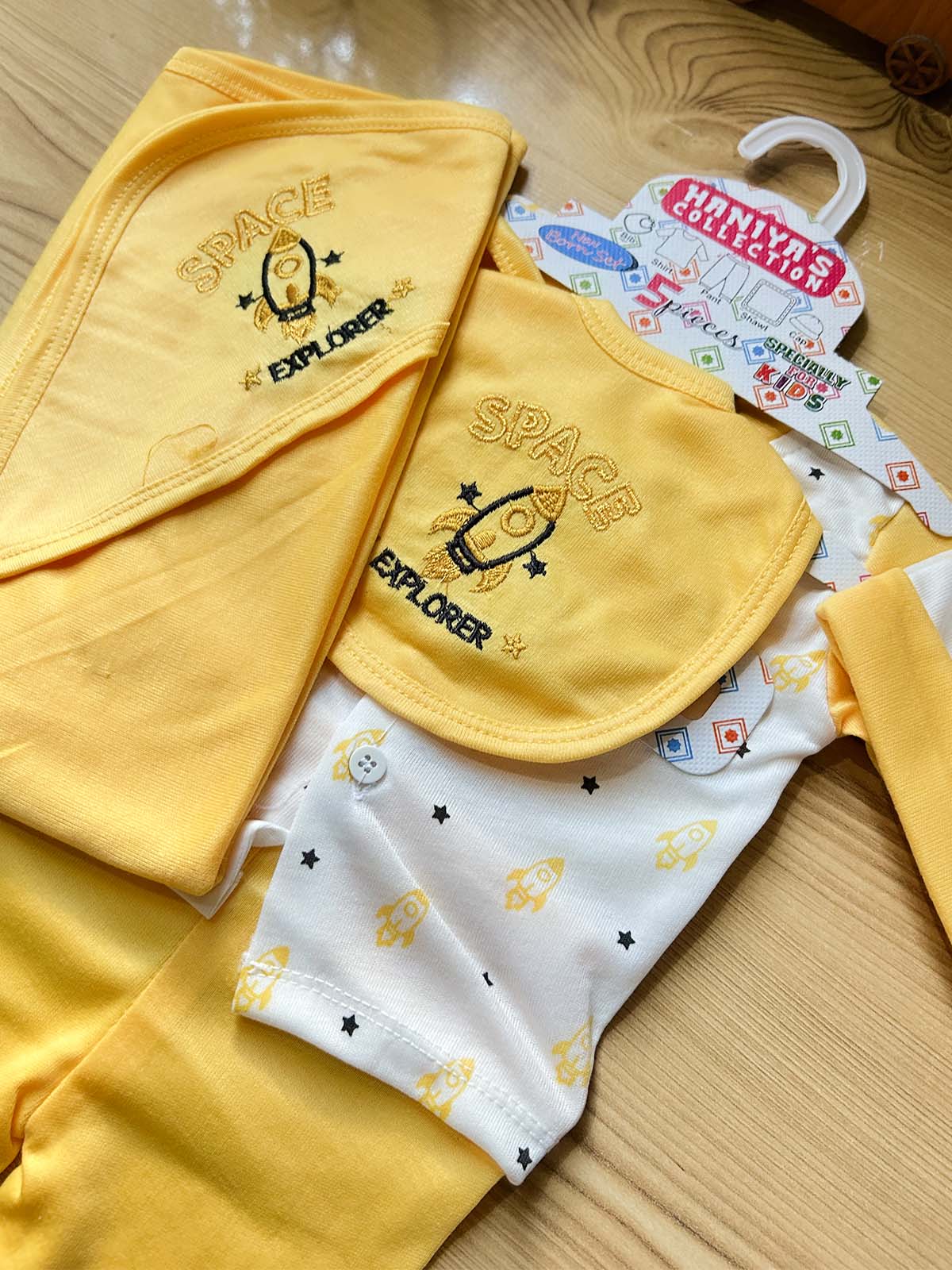 0Mth - 3Mth Yellow 5Pcs Gift Set For Newborn HG NBGS355