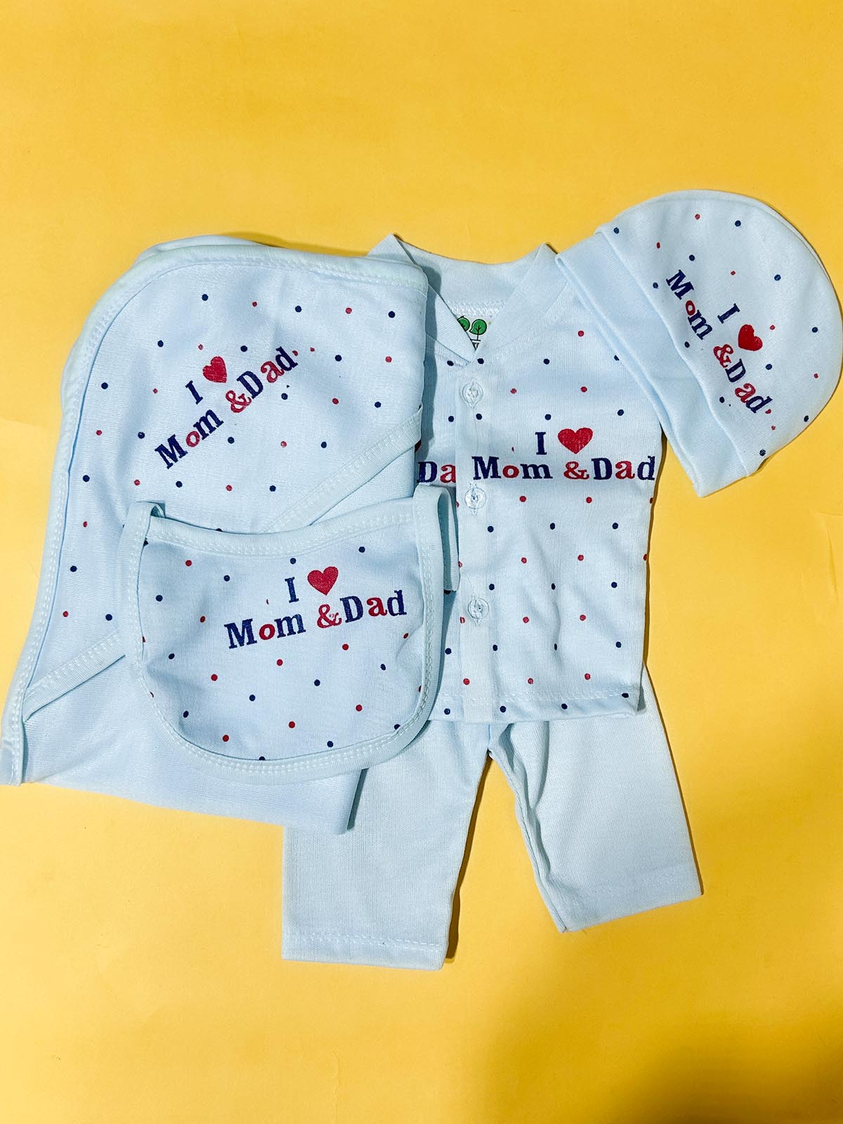 0Mth - 3Mth Blue 5Pcs Gift Set For Newborn HG NBGS330