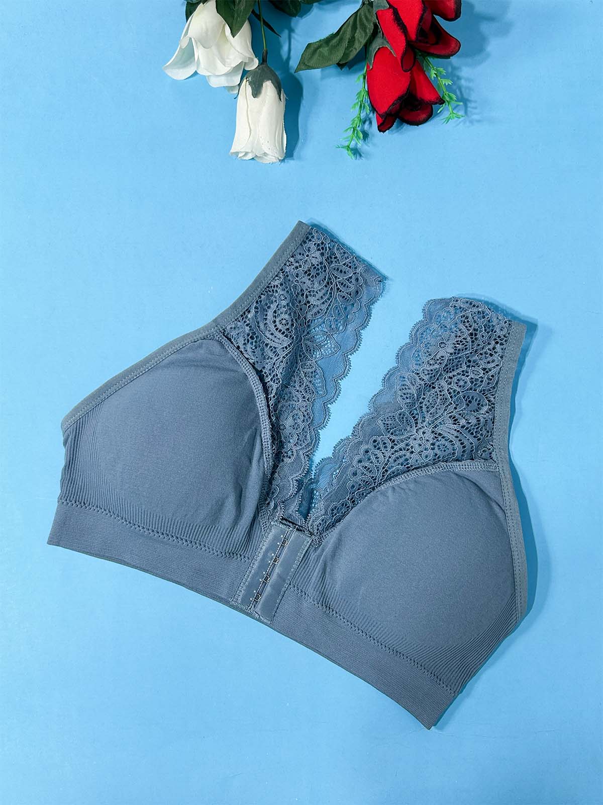 Seamless Blue Padded Bra For Women LB71