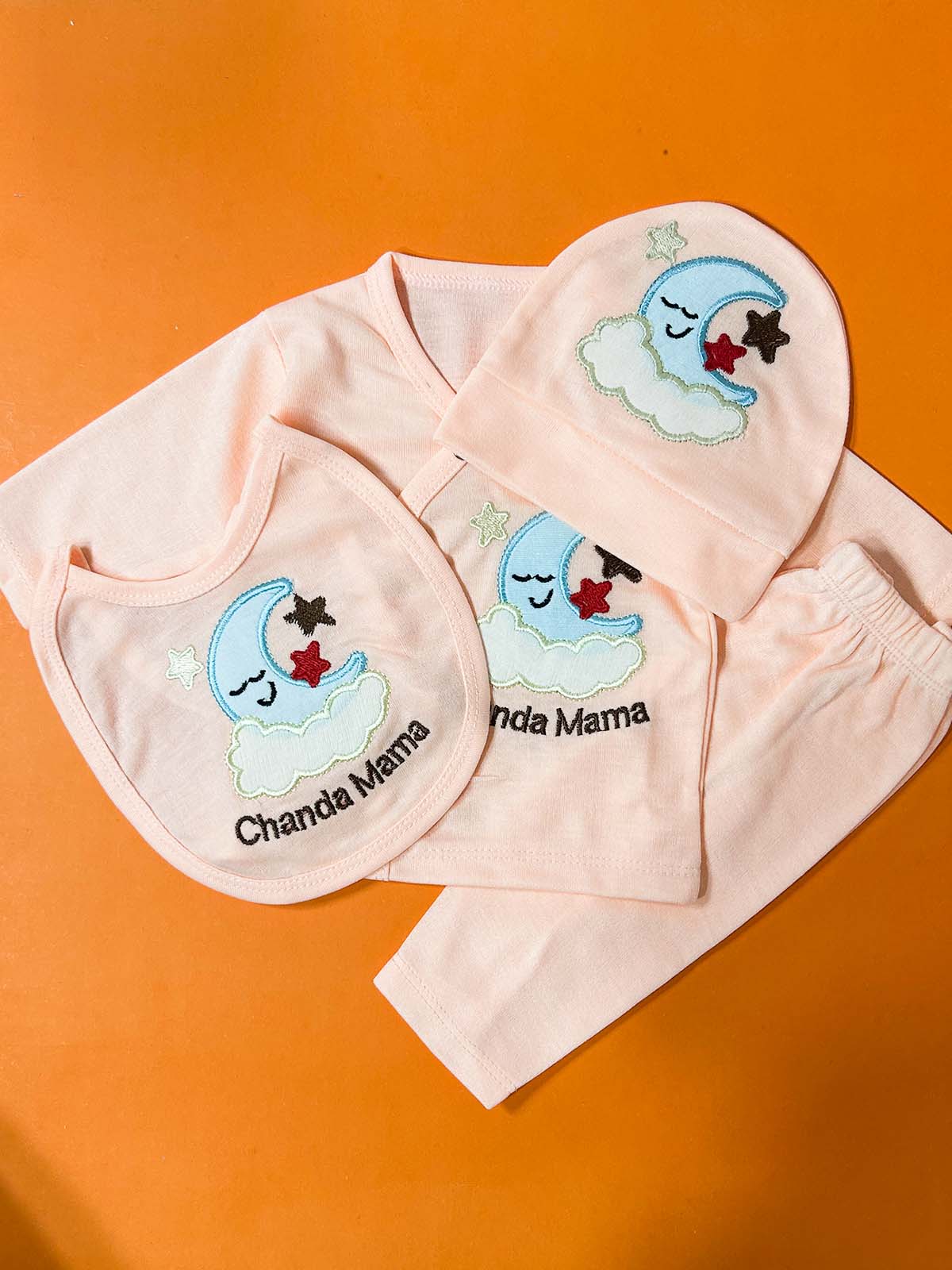 0Mth - 3Mth Peach 4Pcs Gift Set For Newborn HG NBGS282