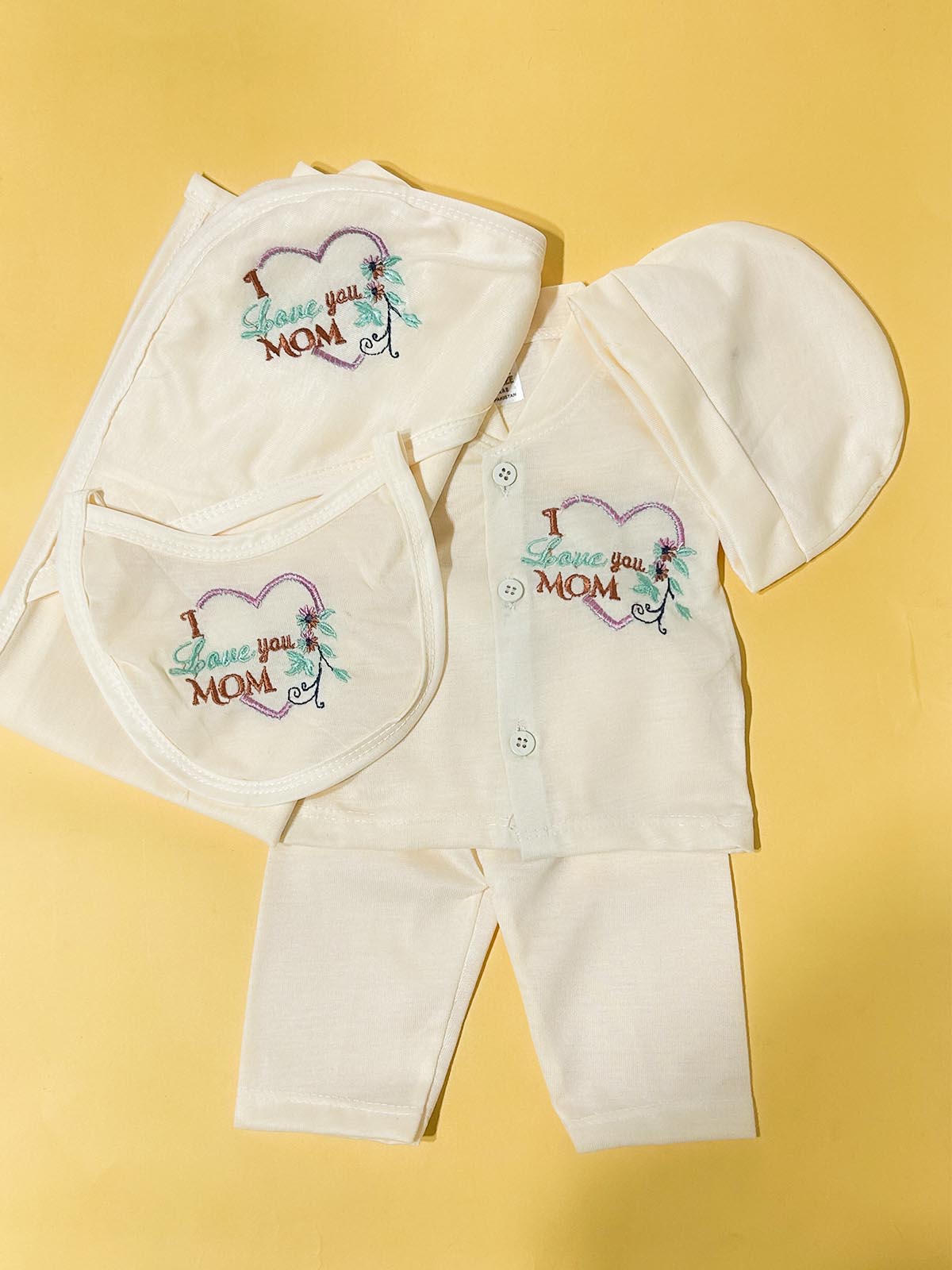 0Mth - 3Mth Yellow 5Pcs Gift Set For Newborn HG NBGS333