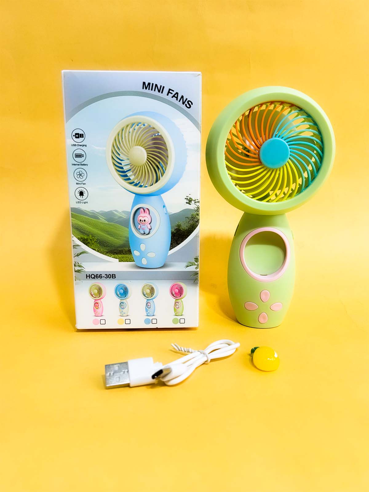 6630 Green Rechargeable Mini Portable Fan KTY204