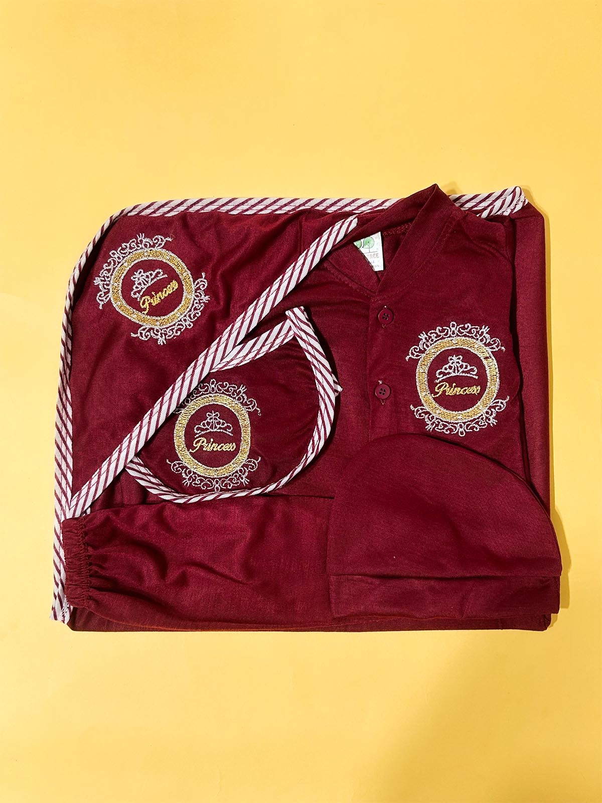 0Mth - 3Mth Maroon 5Pcs Gift Set For Newborn HG NBGS338