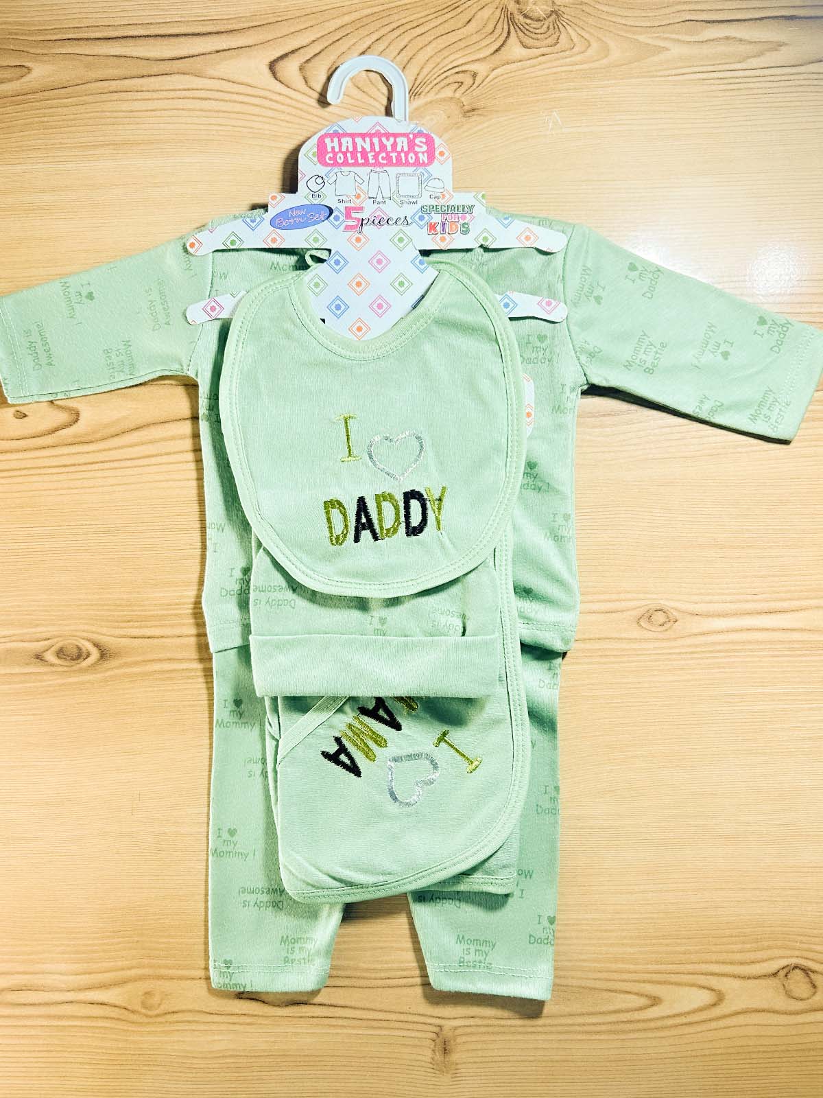 0Mth - 3Mth Green 5Pcs Gift Set For Newborn HG NBGS316