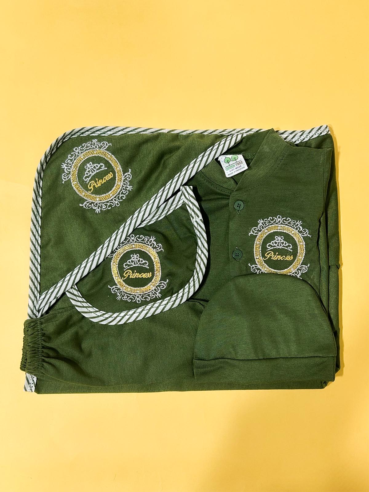 0Mth - 3Mth Green 5Pcs Gift Set For Newborn HG NBGS339