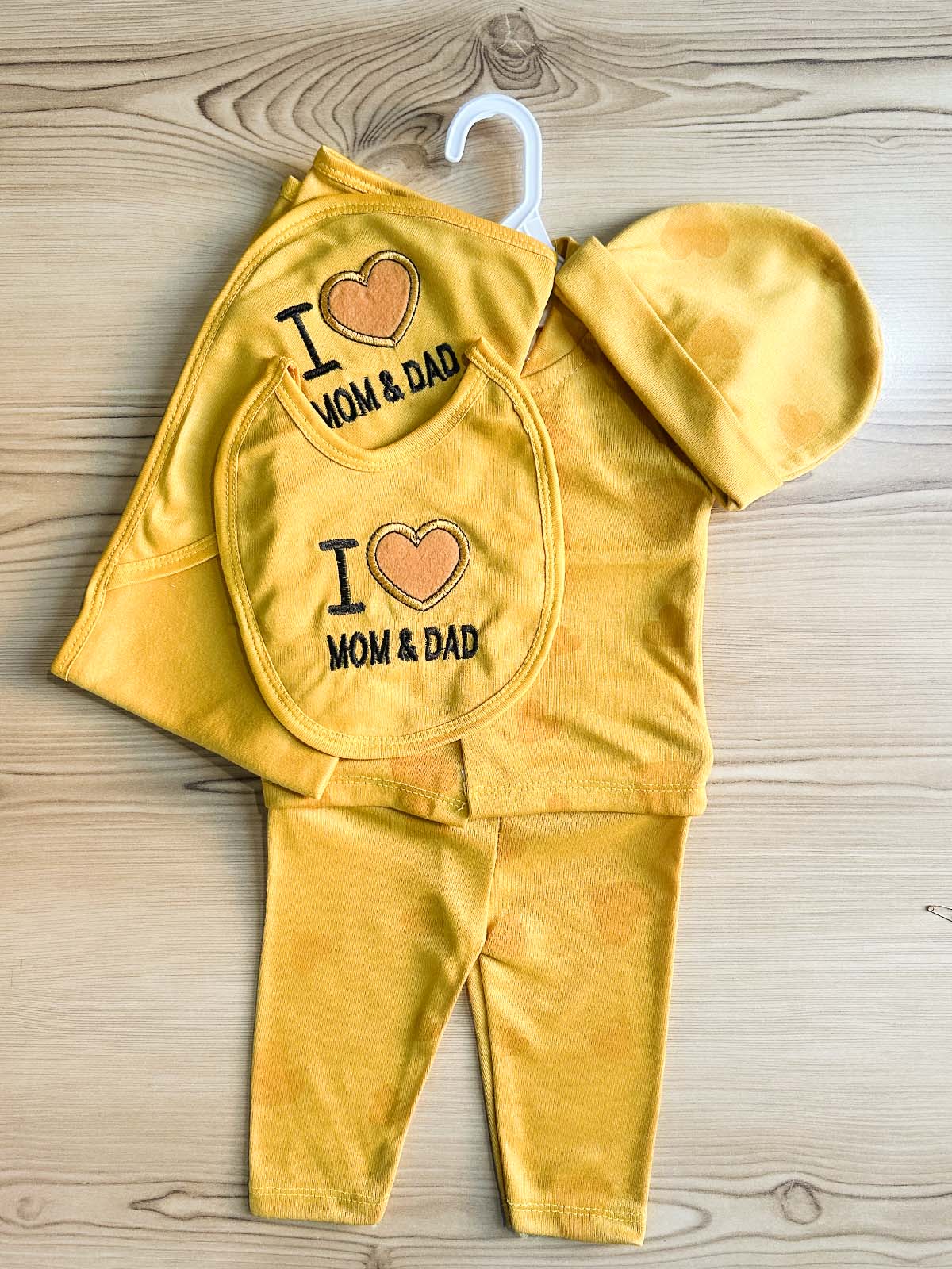 0Mth - 3Mth Yellow 5Pcs Gift Set For Newborn HG NBGS317