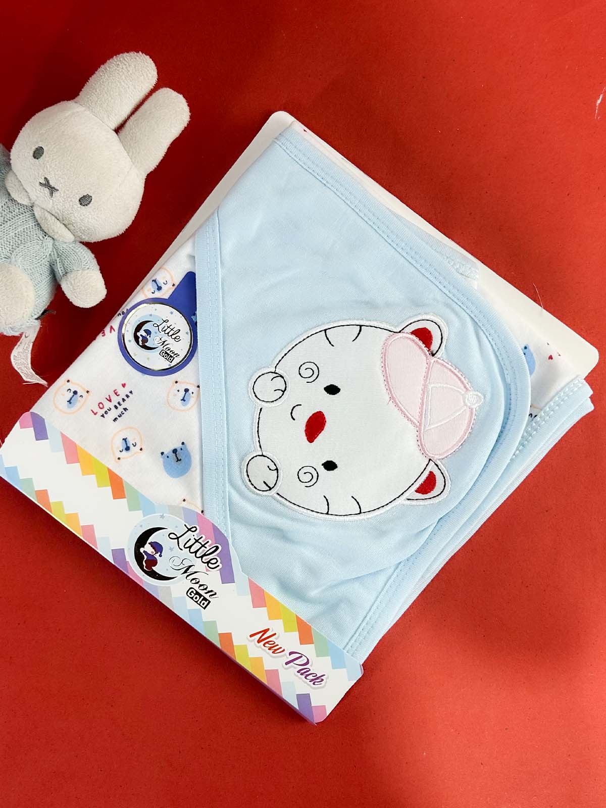 Bear Blue Wrapping Sheet for Newborn NWS65