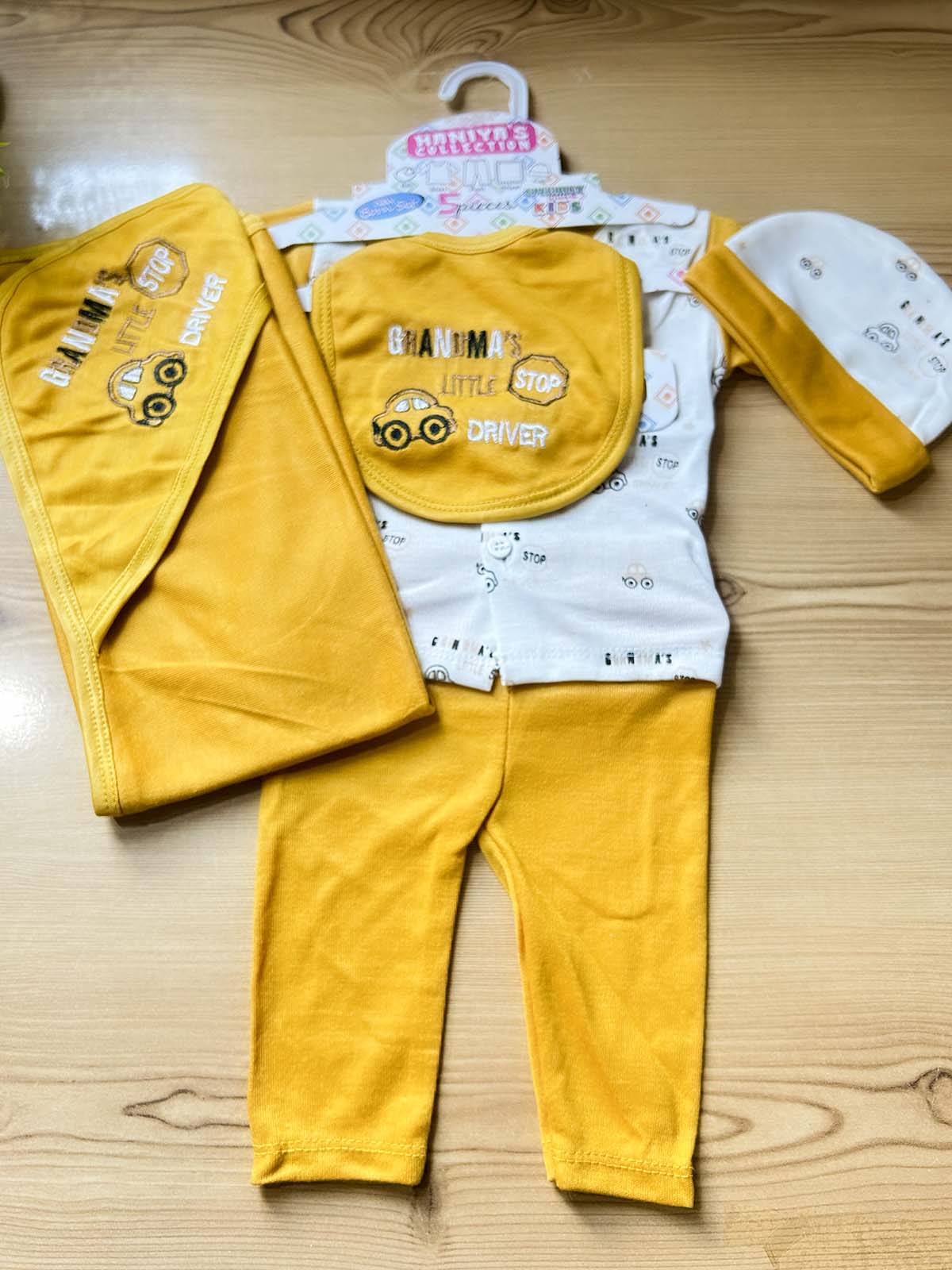 0Mth - 3Mth Mustard 5Pcs Gift Set For Newborn HG NBGS349