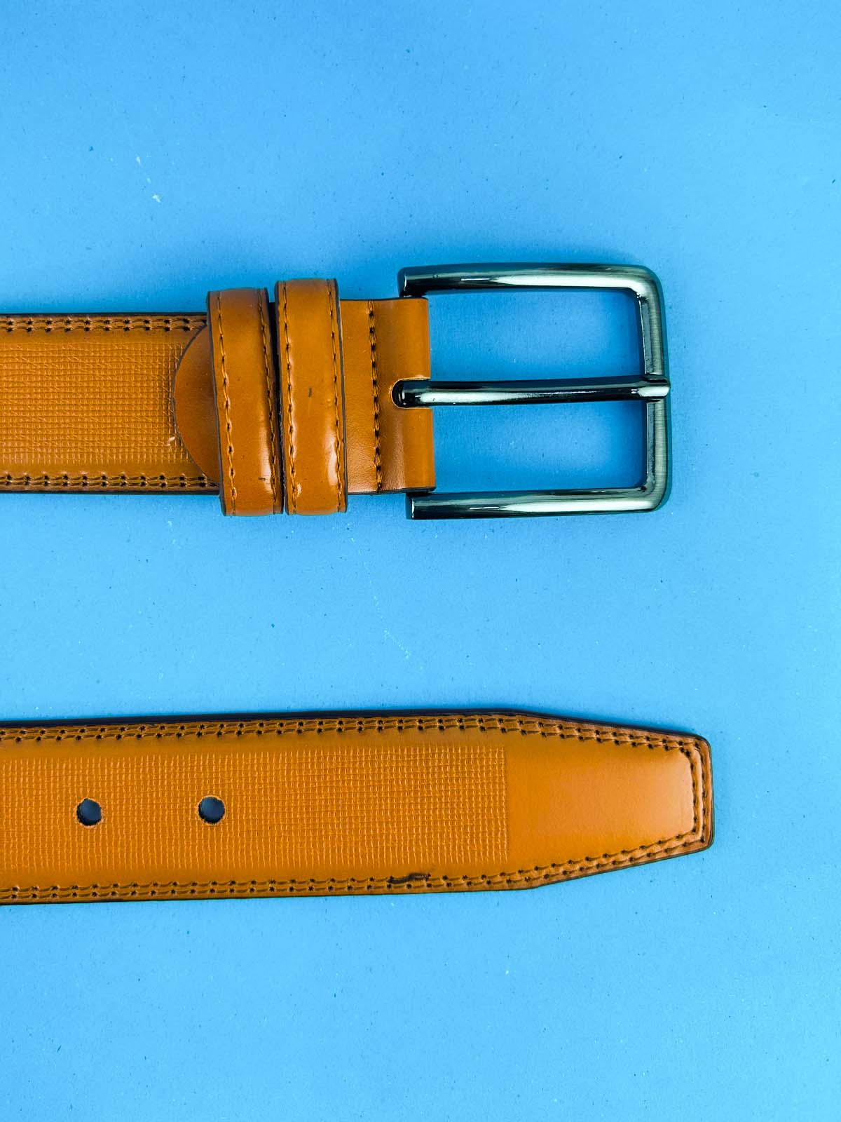 Brown Faux Leather Belt For Men MB82