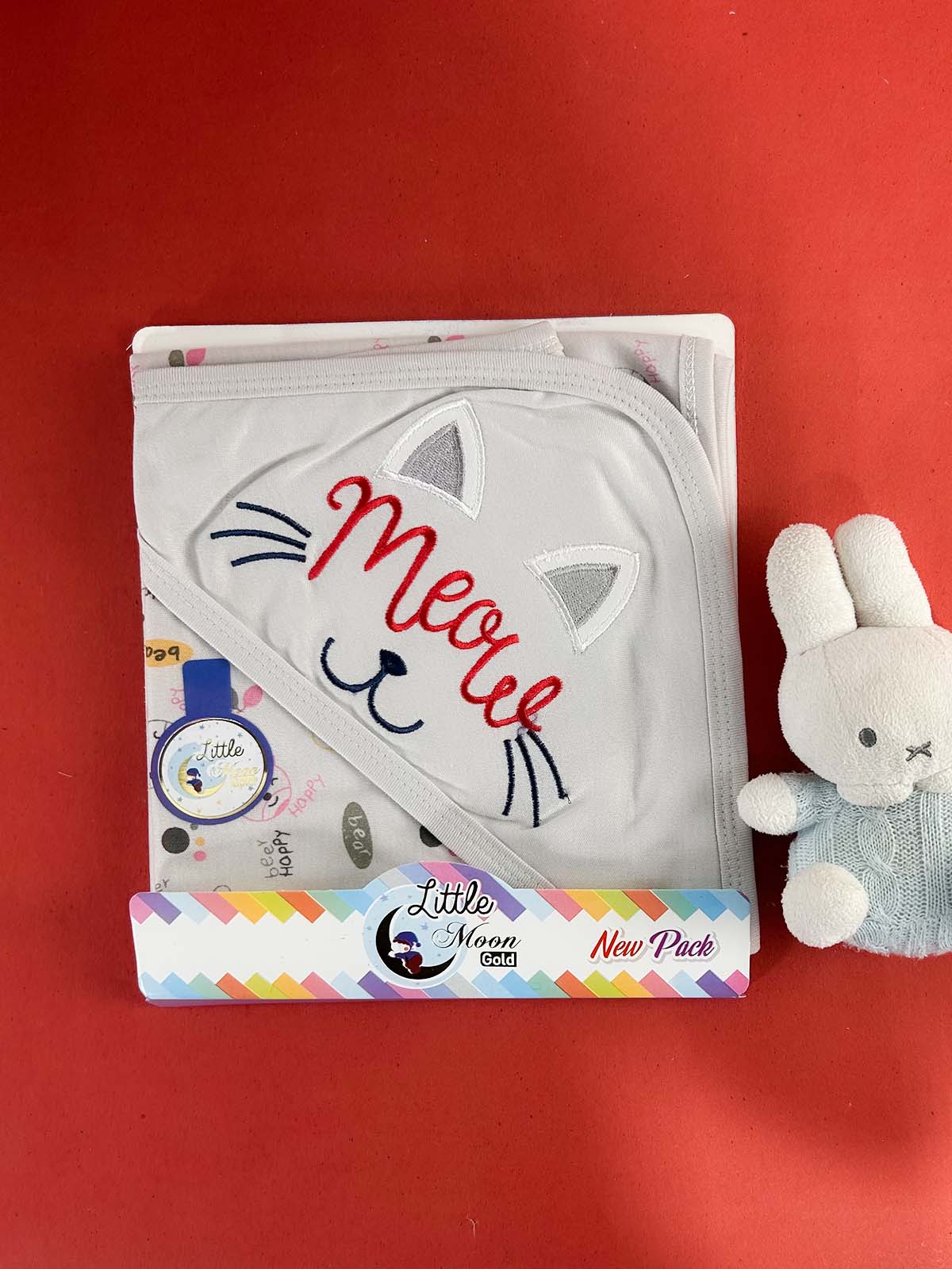 Meow Grey Wrapping Sheet for Newborn NWS68