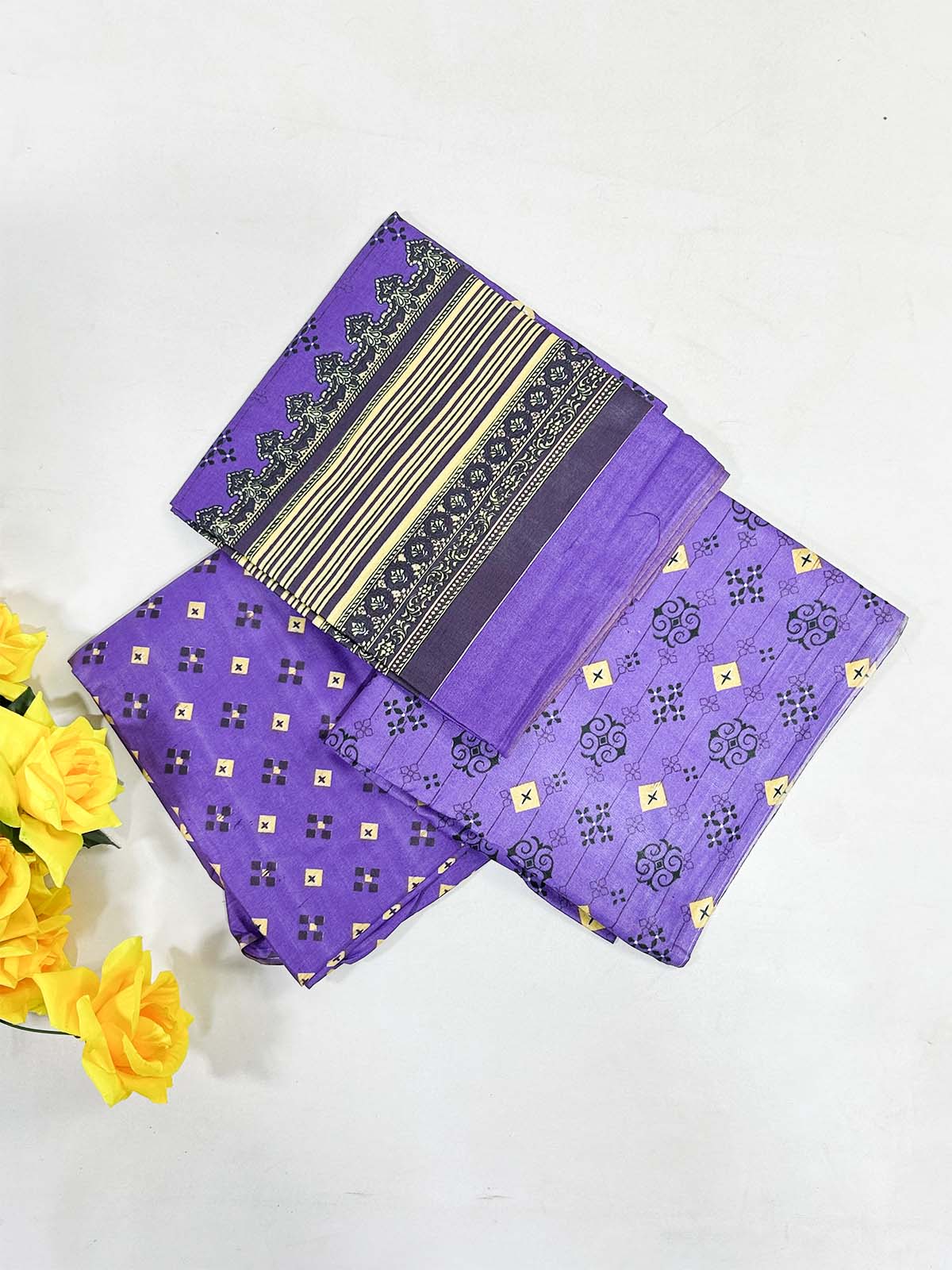 3Pcs Unstitched Digital Lawn Suit For Women WU166