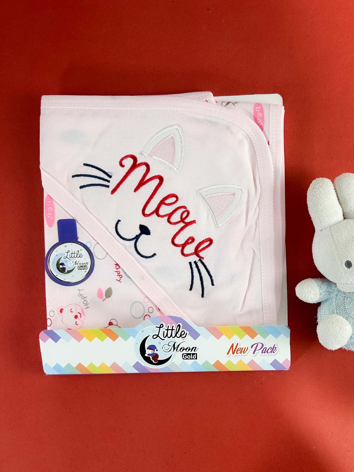 Meow Pink Wrapping Sheet for Newborn NWS70