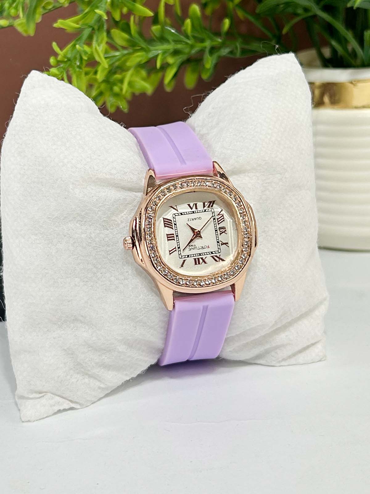 Purple Stylish Wrist Watch for Women WW107