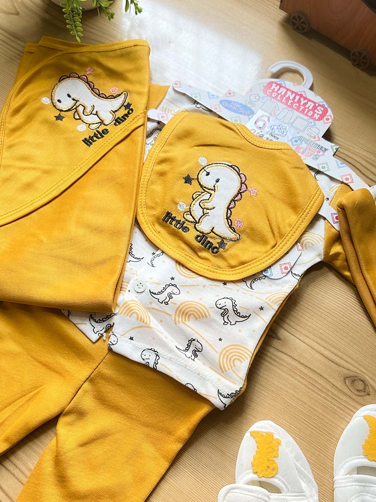 0Mth - 3Mth Mustard 6Pcs Gift Set For Newborn HG NBGS360