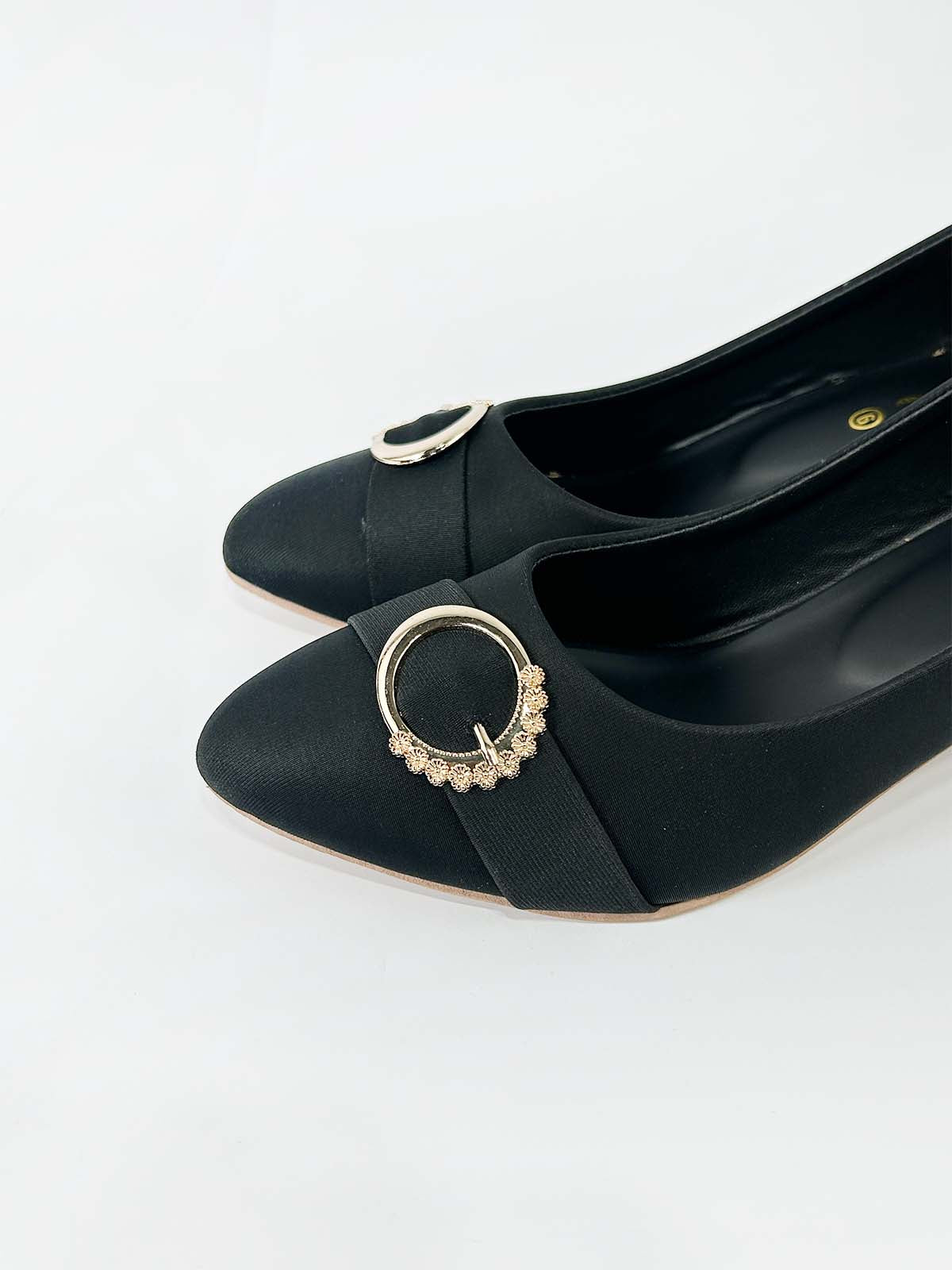 Black Casual Sandal Heels For Women WP32