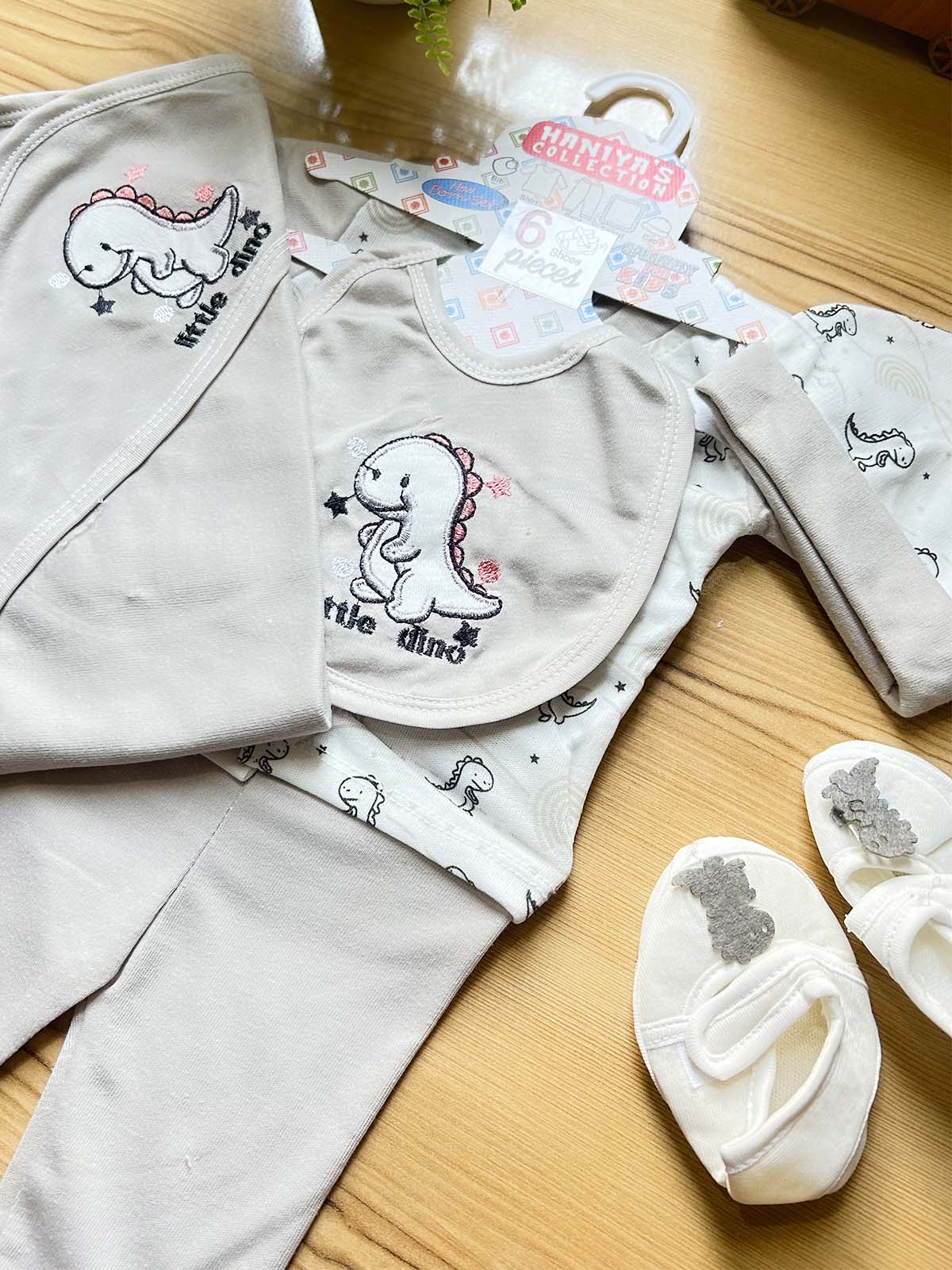 0Mth - 3Mth Grey 6Pcs Gift Set For Newborn HG NBGS361