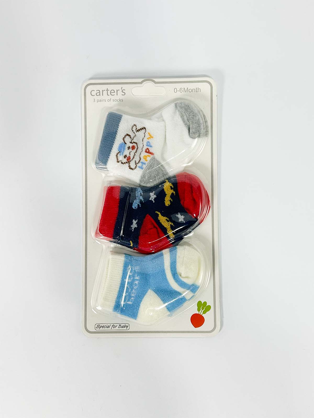 0 Mth - 6 Mth Pack Of 3 Socks for Newborn NB40