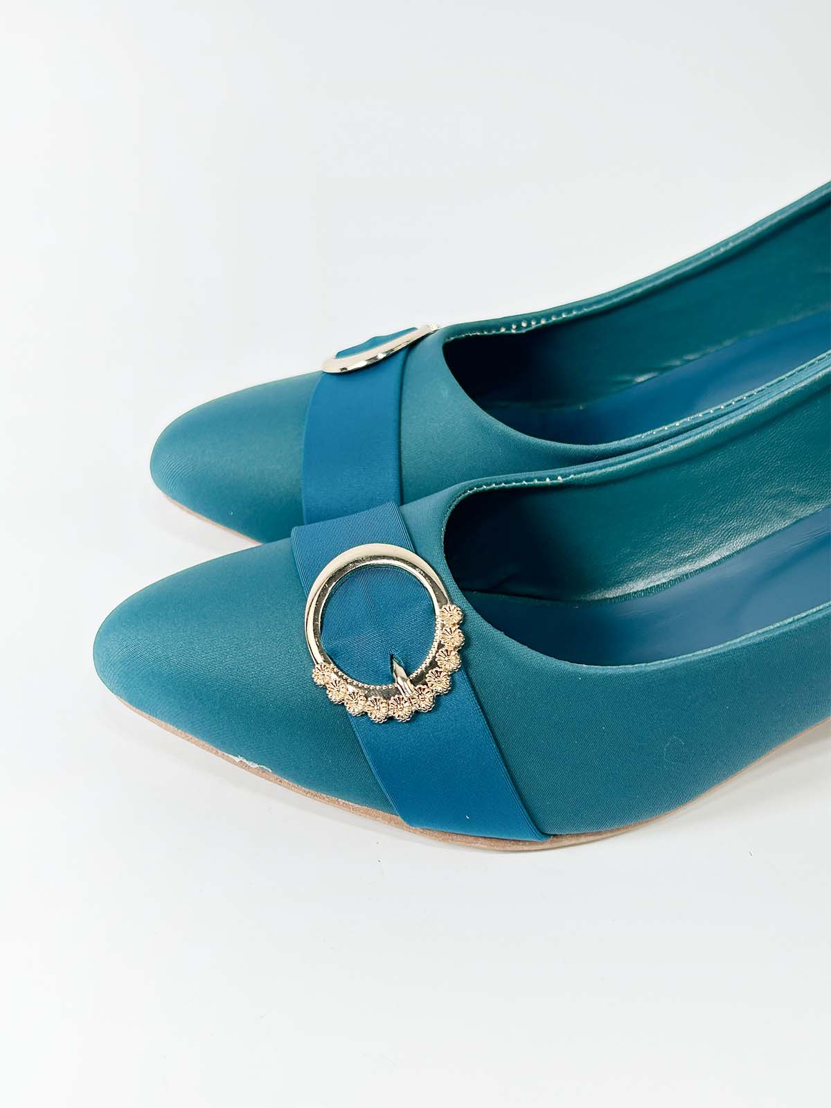 Teal Casual Sandal Heels For Women WP35