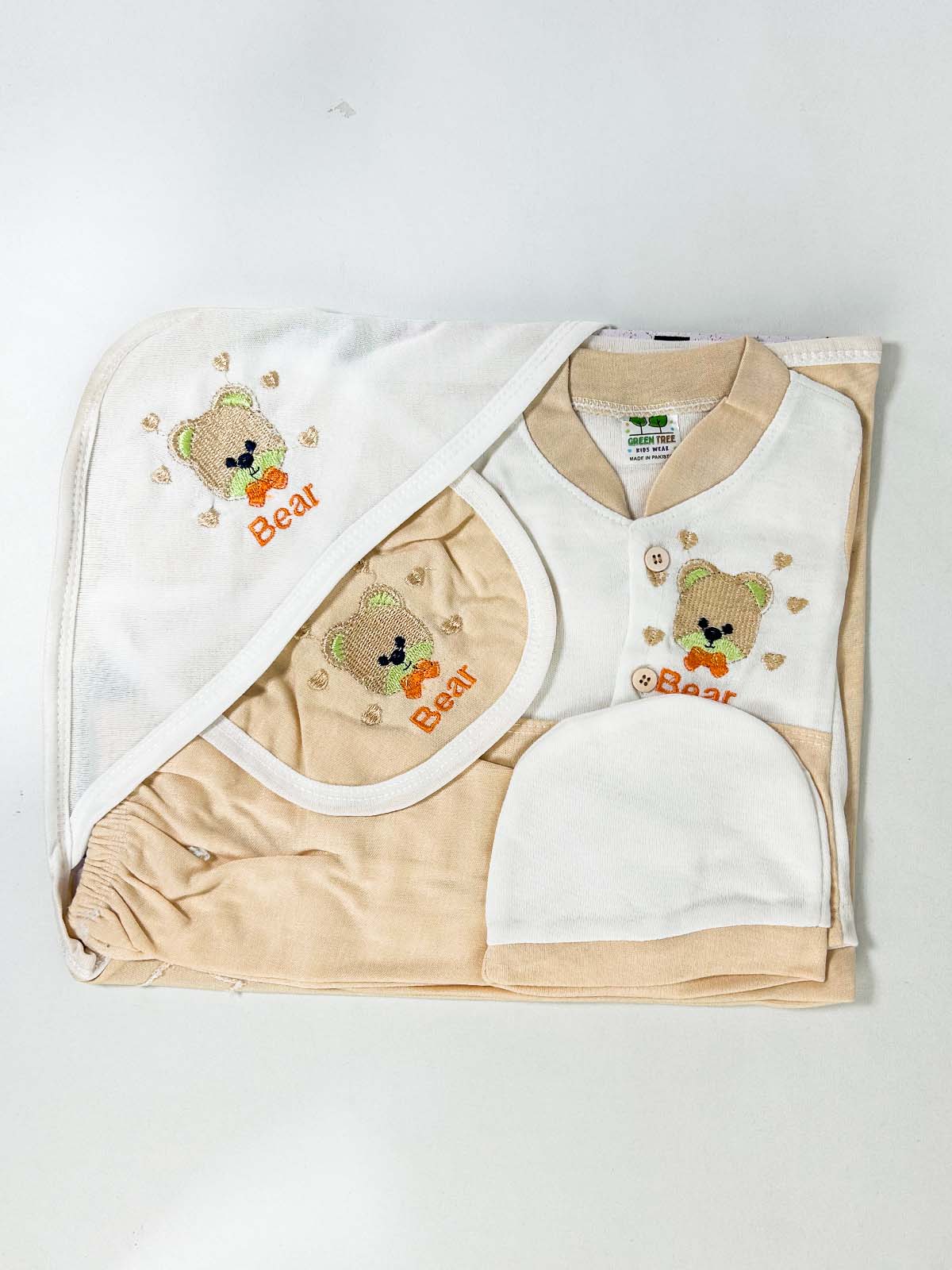0Mth - 3Mth Brown 5Pcs Gift Set For Newborn HG NBGS302