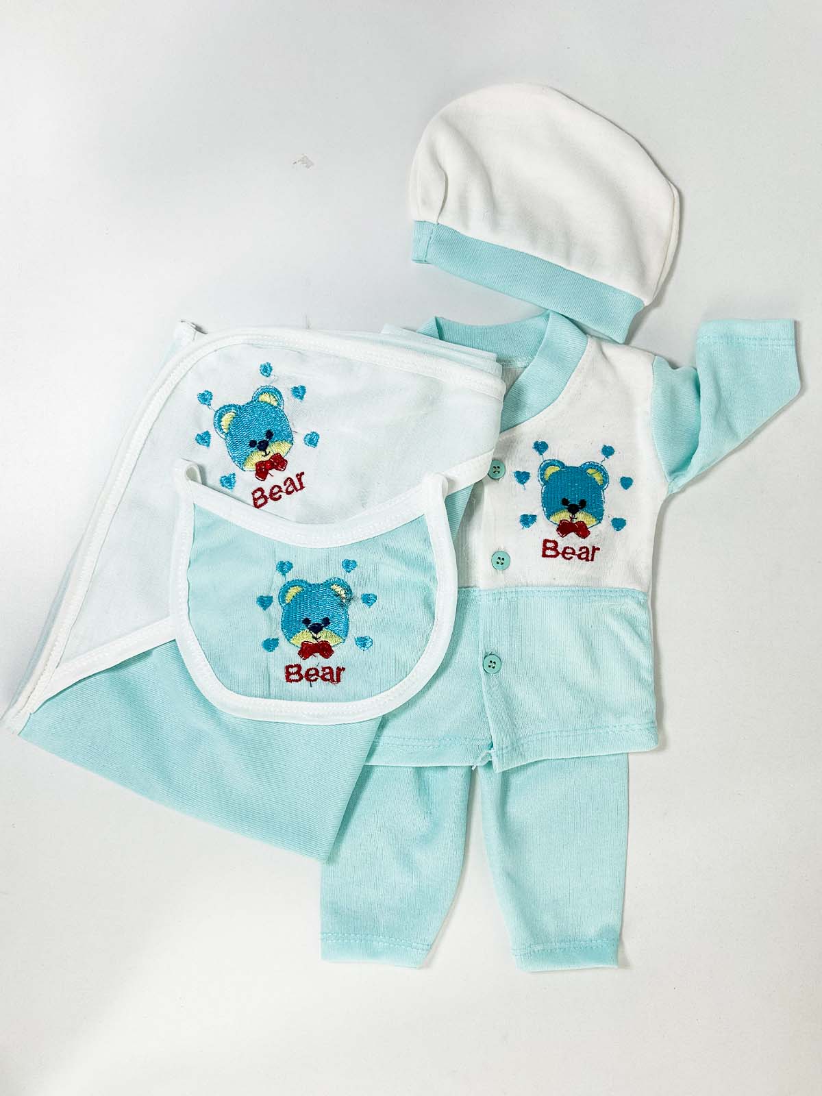 0Mth - 3Mth Blue 5Pcs Gift Set For Newborn HG NBGS303