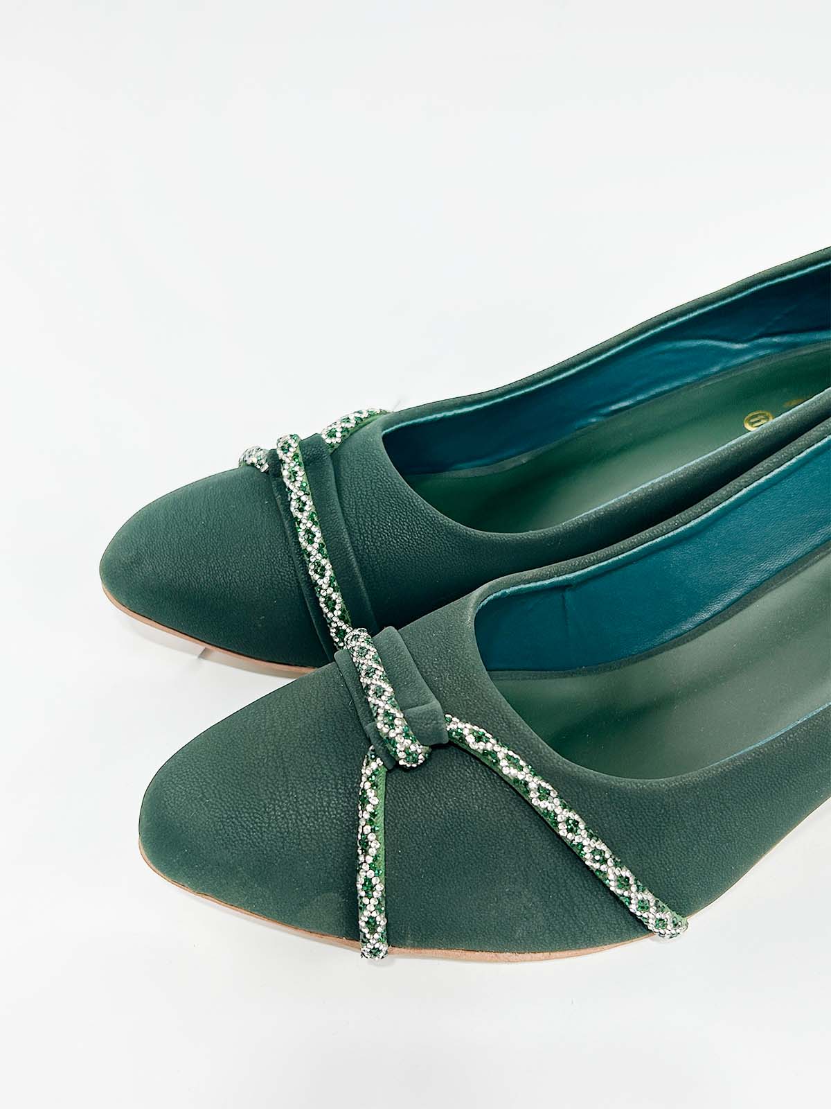 Green Casual Sandal Heels For Women WP38