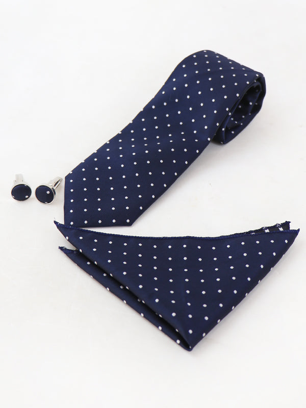 TBS48 3Pcs Tie Gift Box Tie Cuff-Link Pocket Square