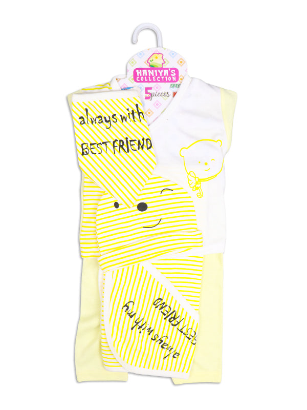 HG 5 Pcs Newborn Gift Set 0 Mth - 3 Mths BF Yellow