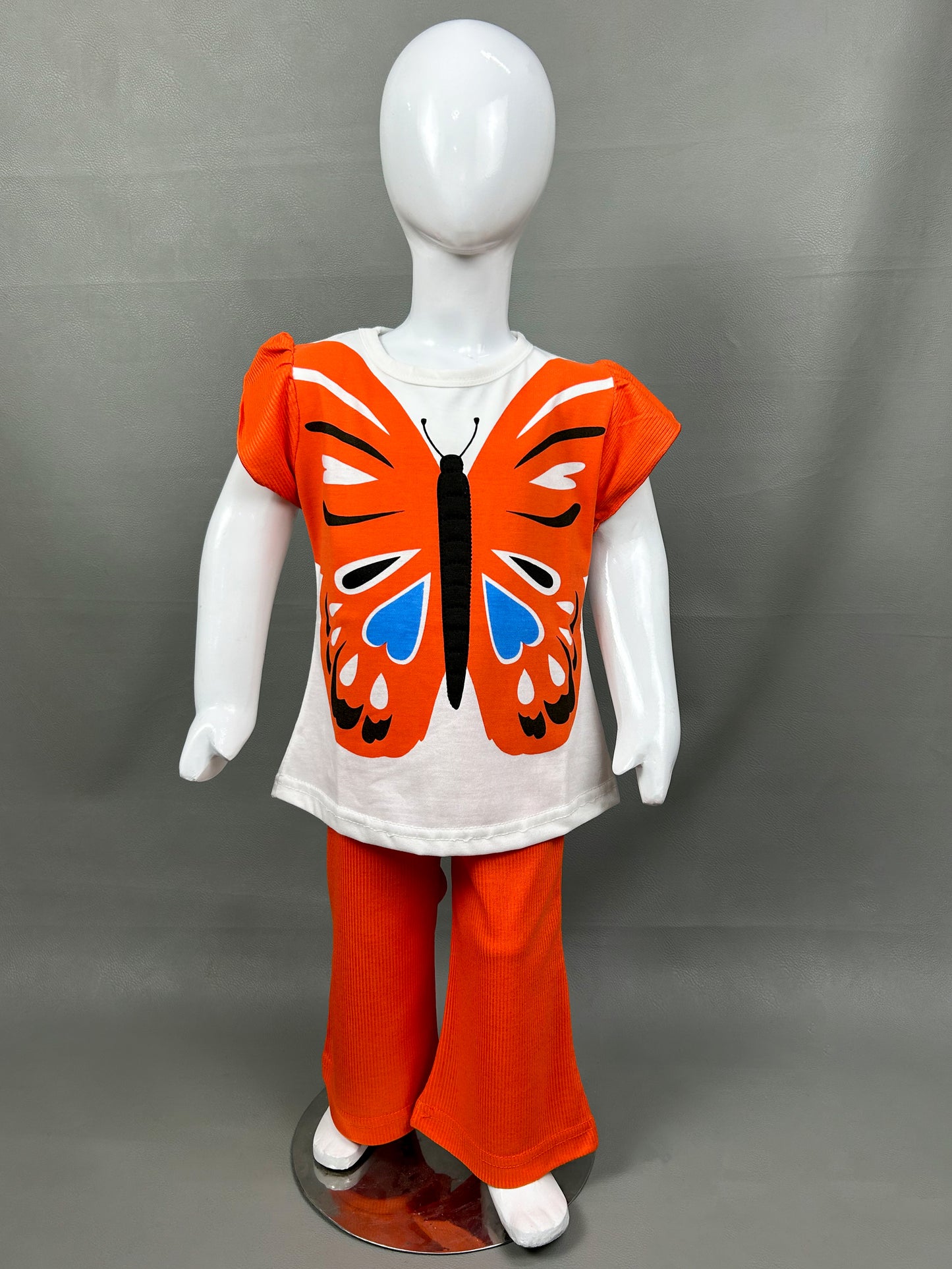 2Yr - 6Yrs Butterfly Orange Suit For Girls SK GS208