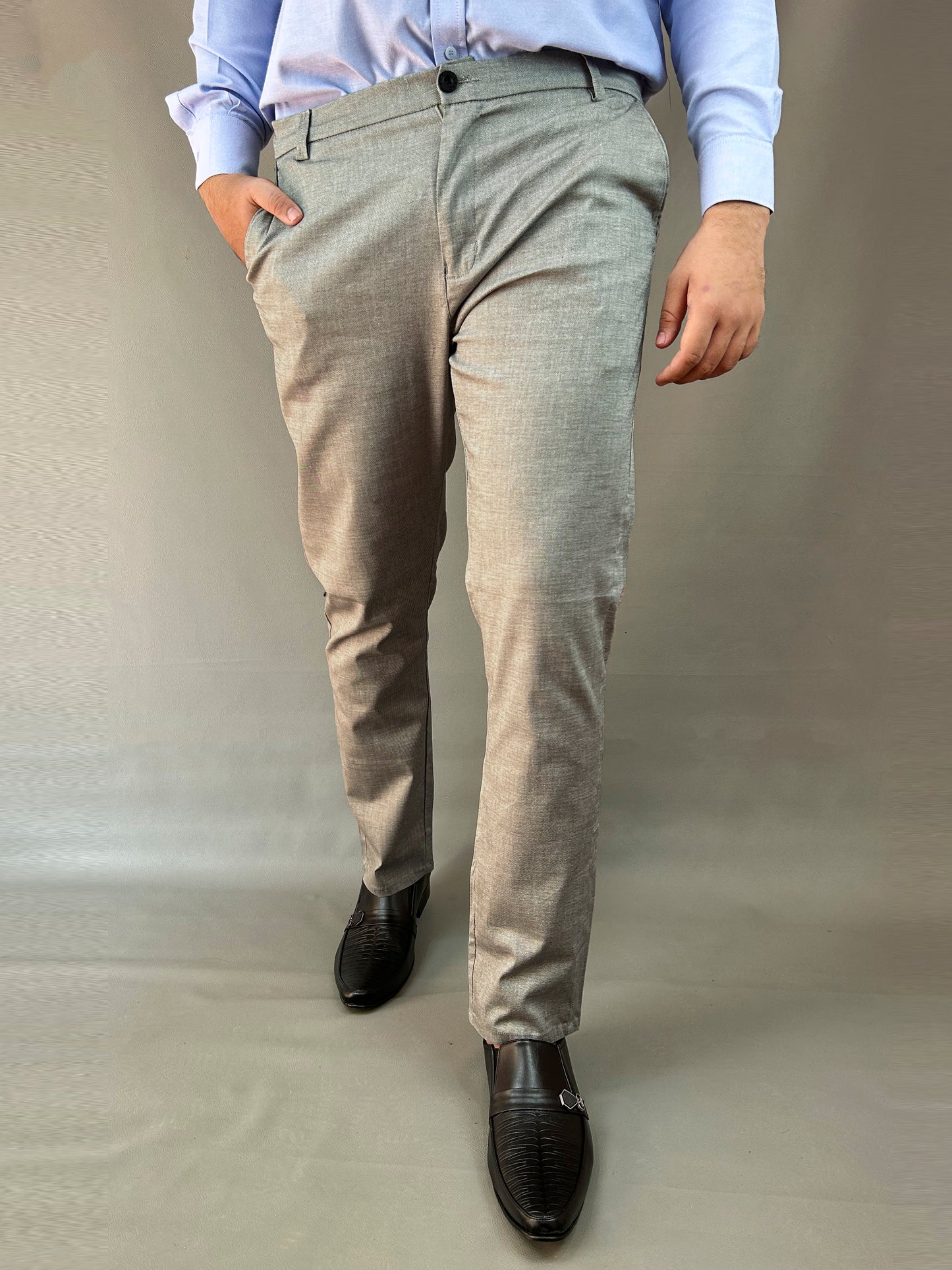 Beige Cotton Chino Pant For Men
