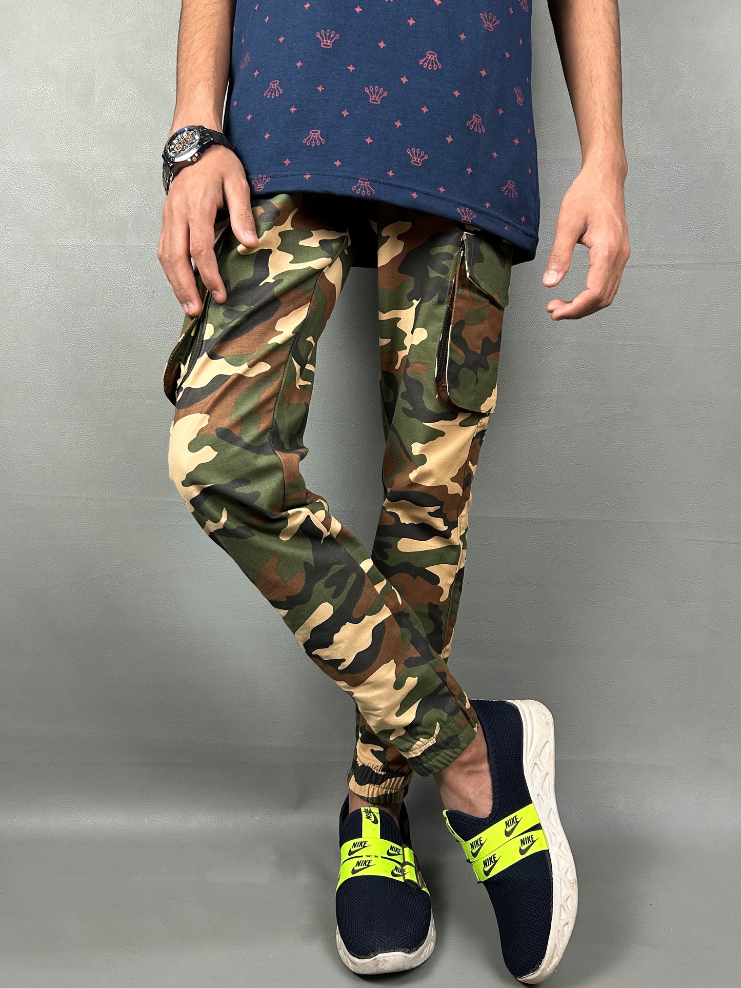 Light Green Cargo Trouser For Men MT167
